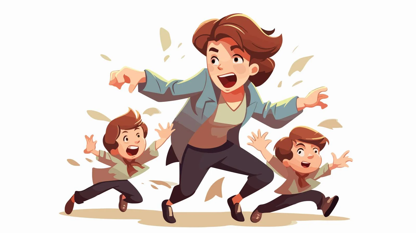 Parenting Struggles Cartoon Vector Illustration — free download from Dotvec
