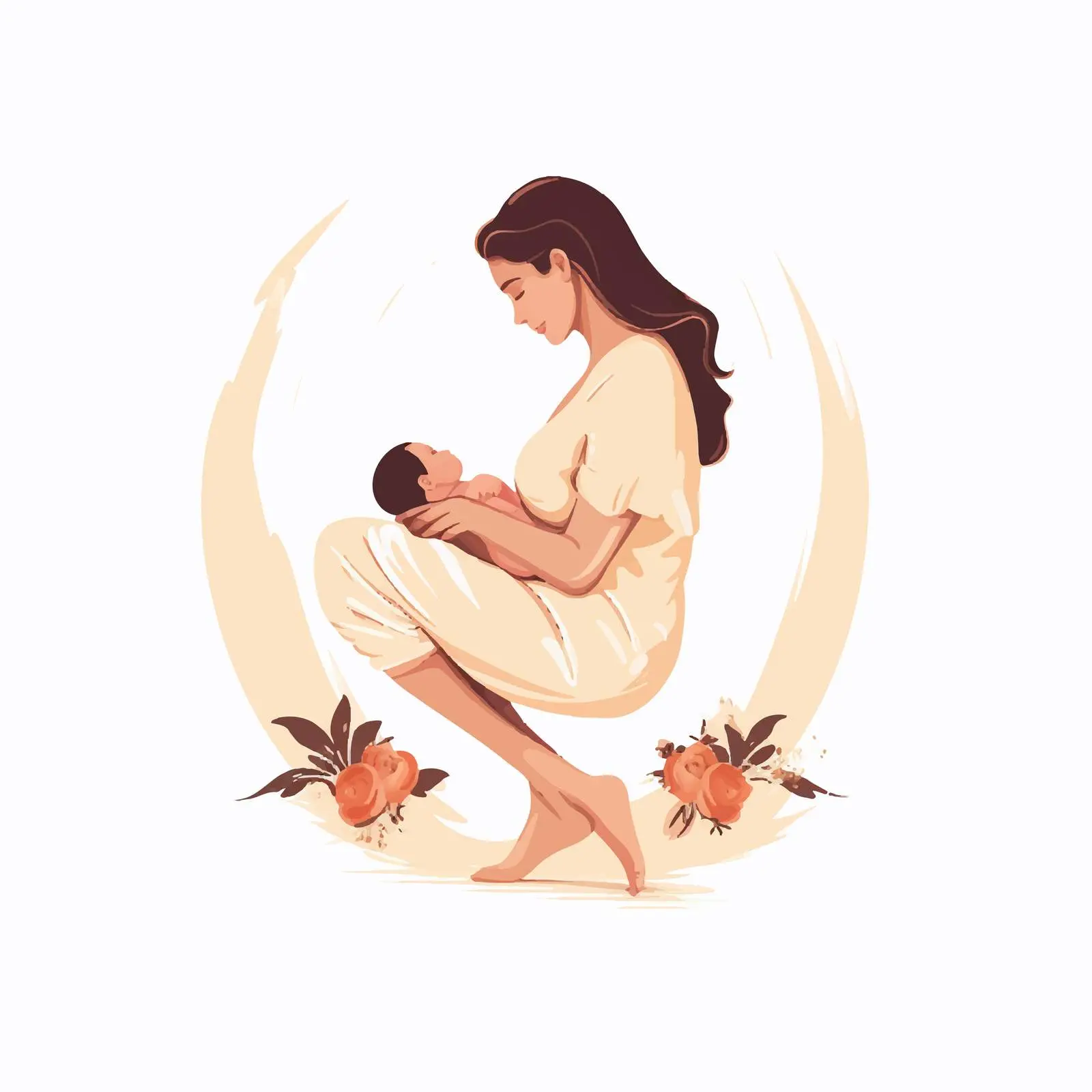 Mothers Day Newborn Legs Holding Postcard — free download from Dotvec