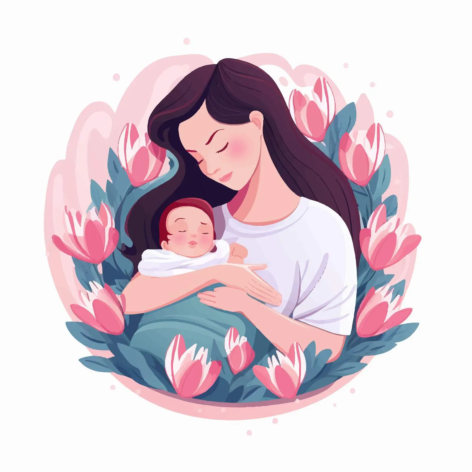 Mother's Hands Holding Newborn for Mother's Day — free download from Dotvec