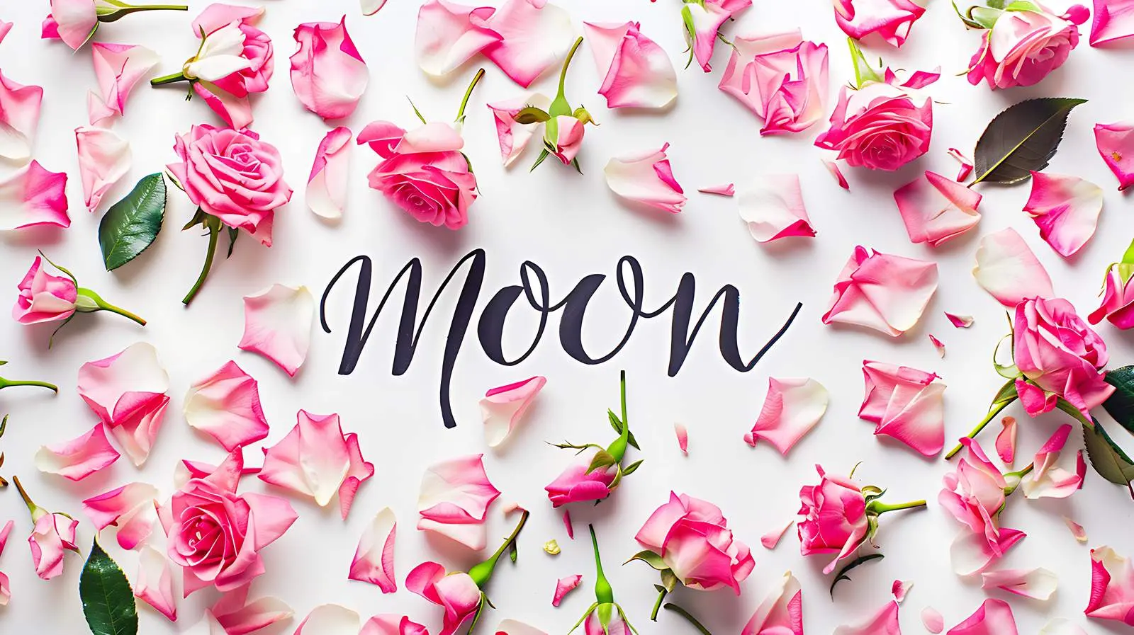 Monday Calligraphy with Floral Pink Pattern – free positive vibes image from Dotvec