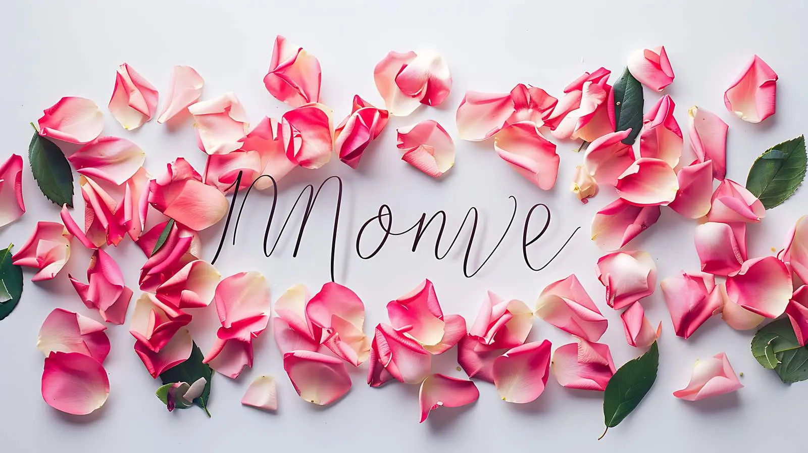 Elegant Monday Calligraphy with Floral Pink Design – free written image from Dotvec