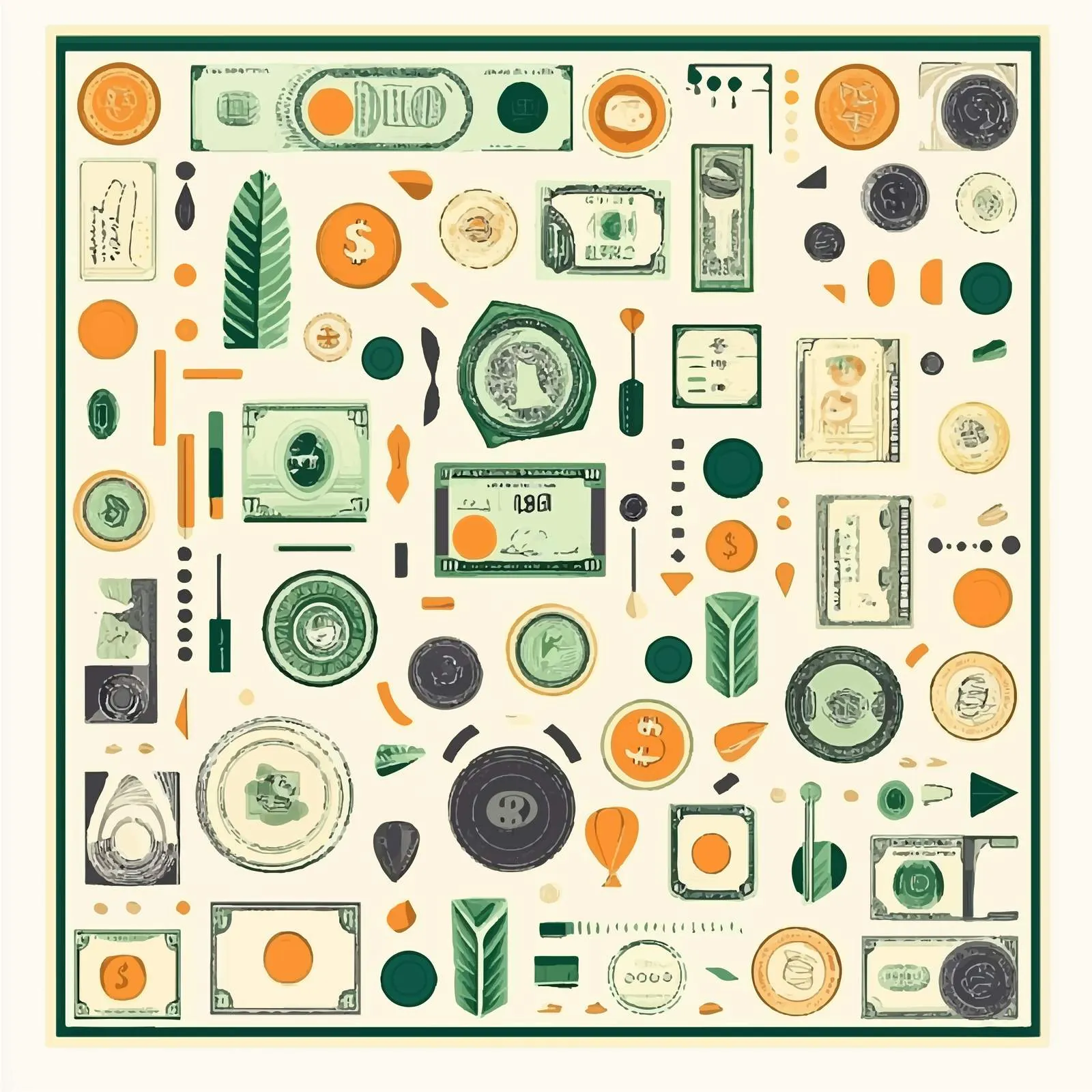 Flat Vector Illustration of Money and Coins — free download from Dotvec