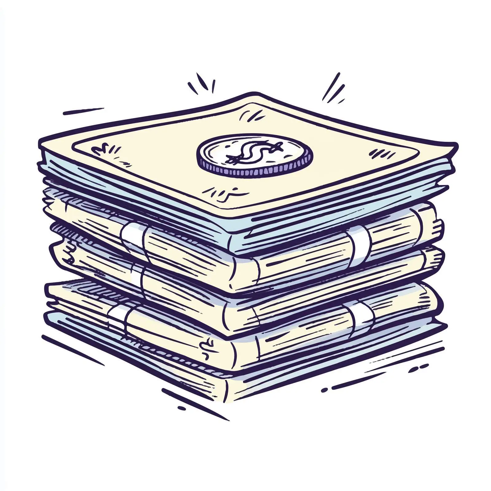 Hand-Drawn Money Cartoon Vector Illustration — free download from Dotvec