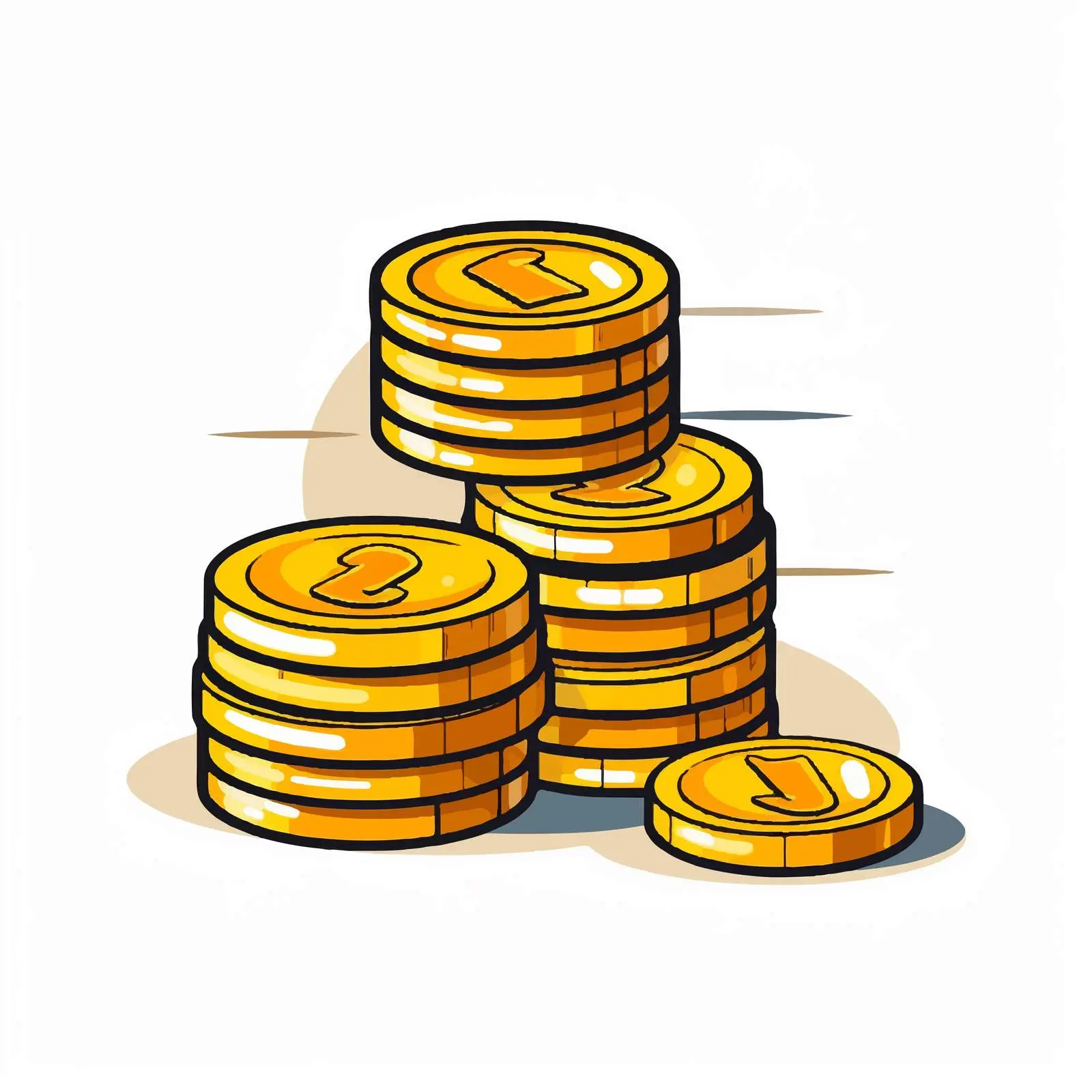 Cartoon Business Coin Icon Design Vector — free download from Dotvec
