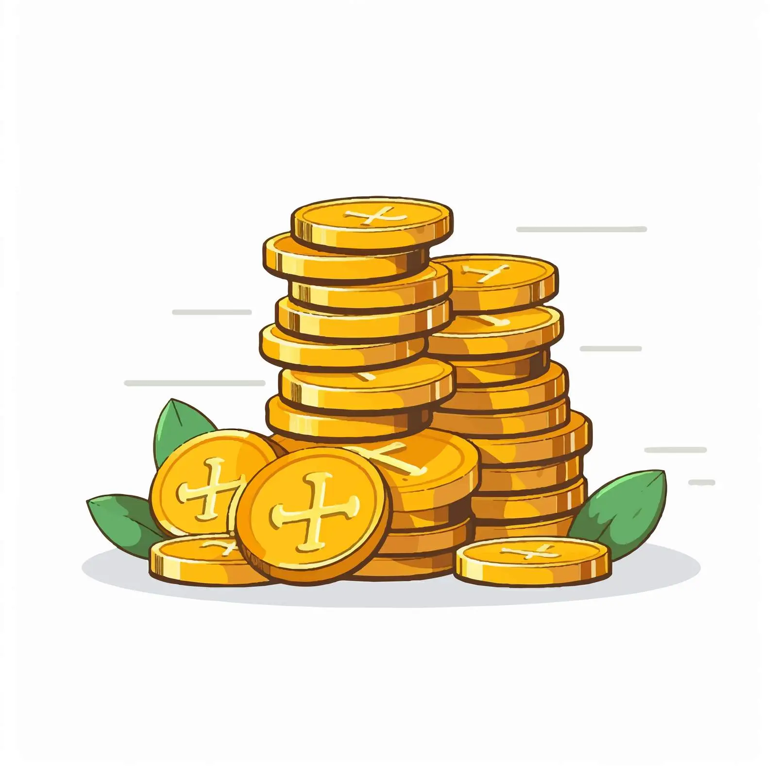 Flat Cartoon Business Coin Vector Icon Design — free download from Dotvec