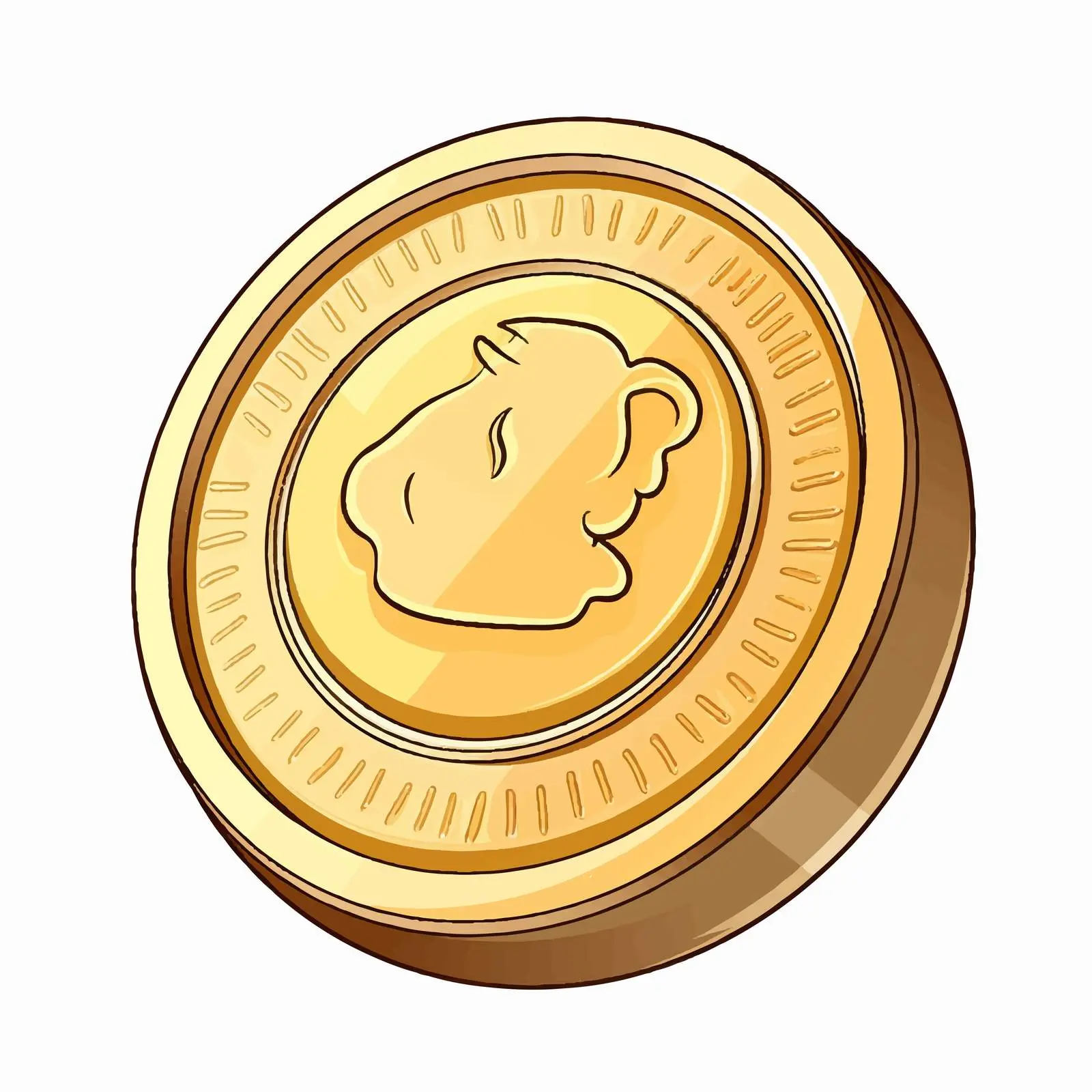 Cartoon Money Coin Icon Vector Illustration – free pay image from Dotvec
