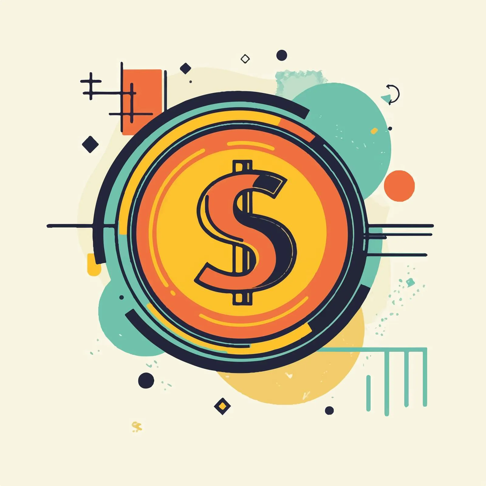 Colorful Financial Item Icon Vector Illustration – free stocks image from Dotvec