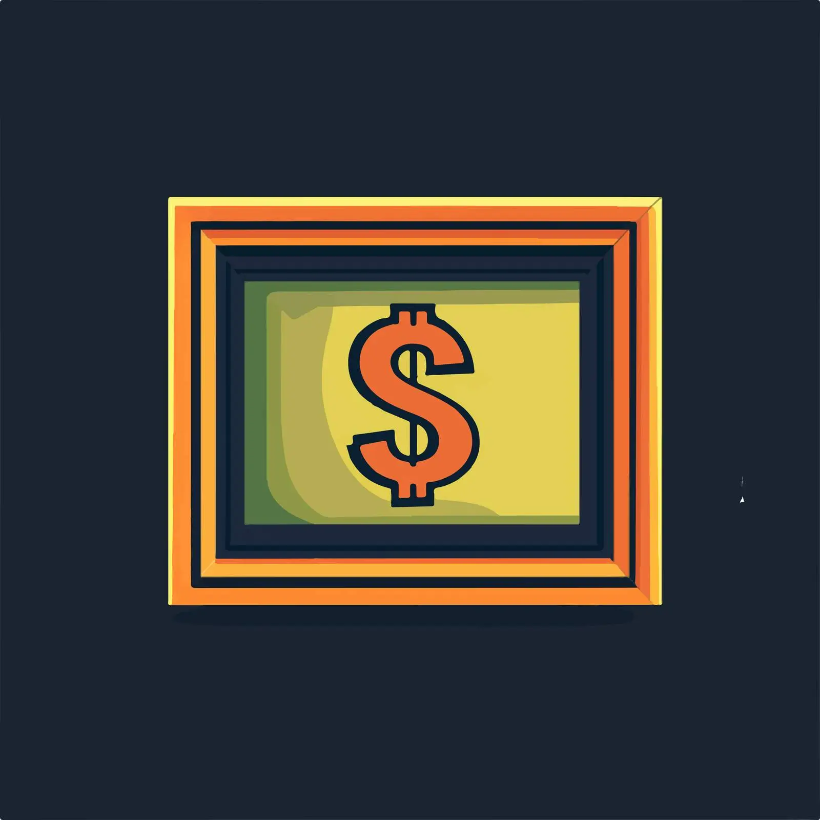 Flat Vector Dollar Icon for Commercial Use — free download from Dotvec