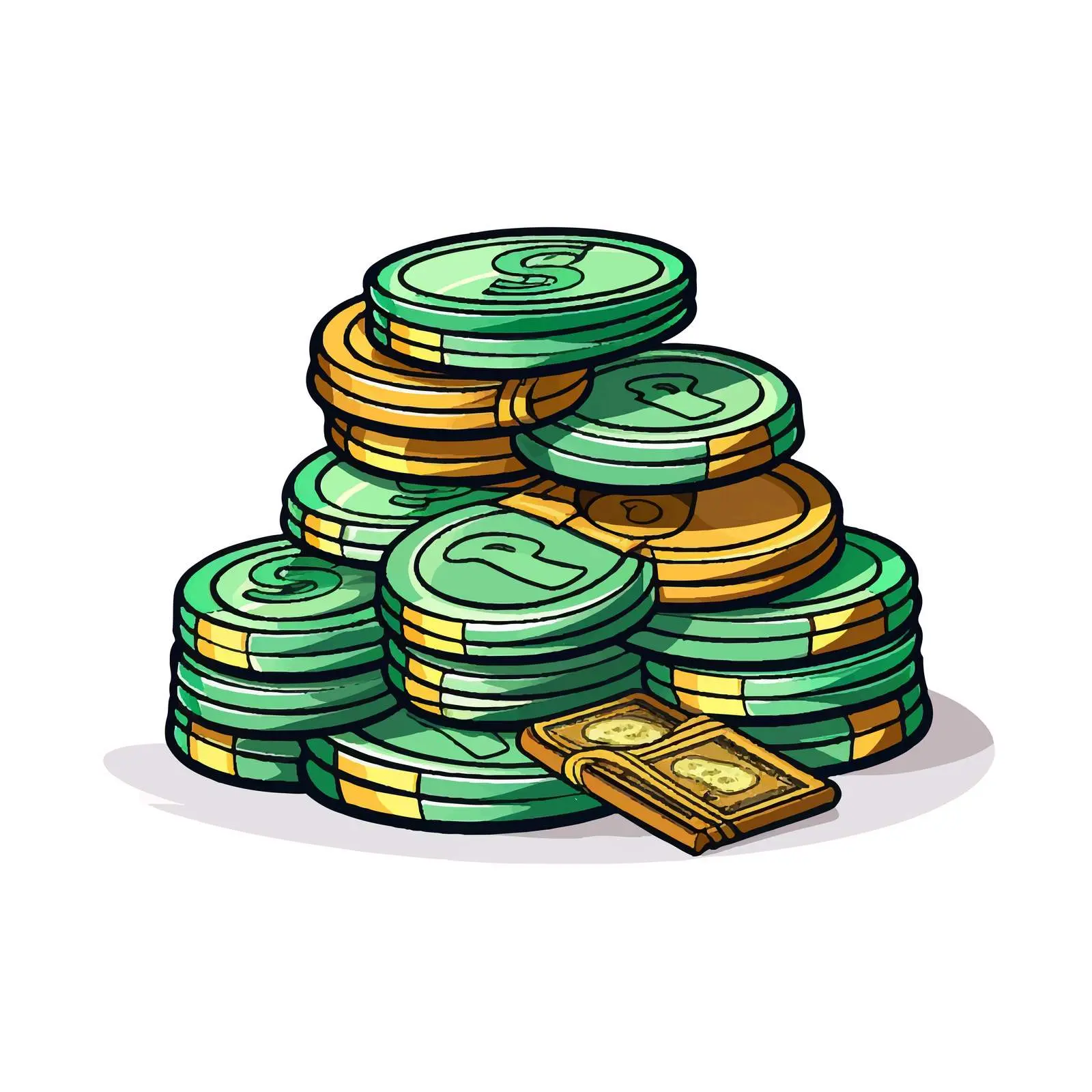Cartoon Money Icon Vector Illustration — free download from Dotvec
