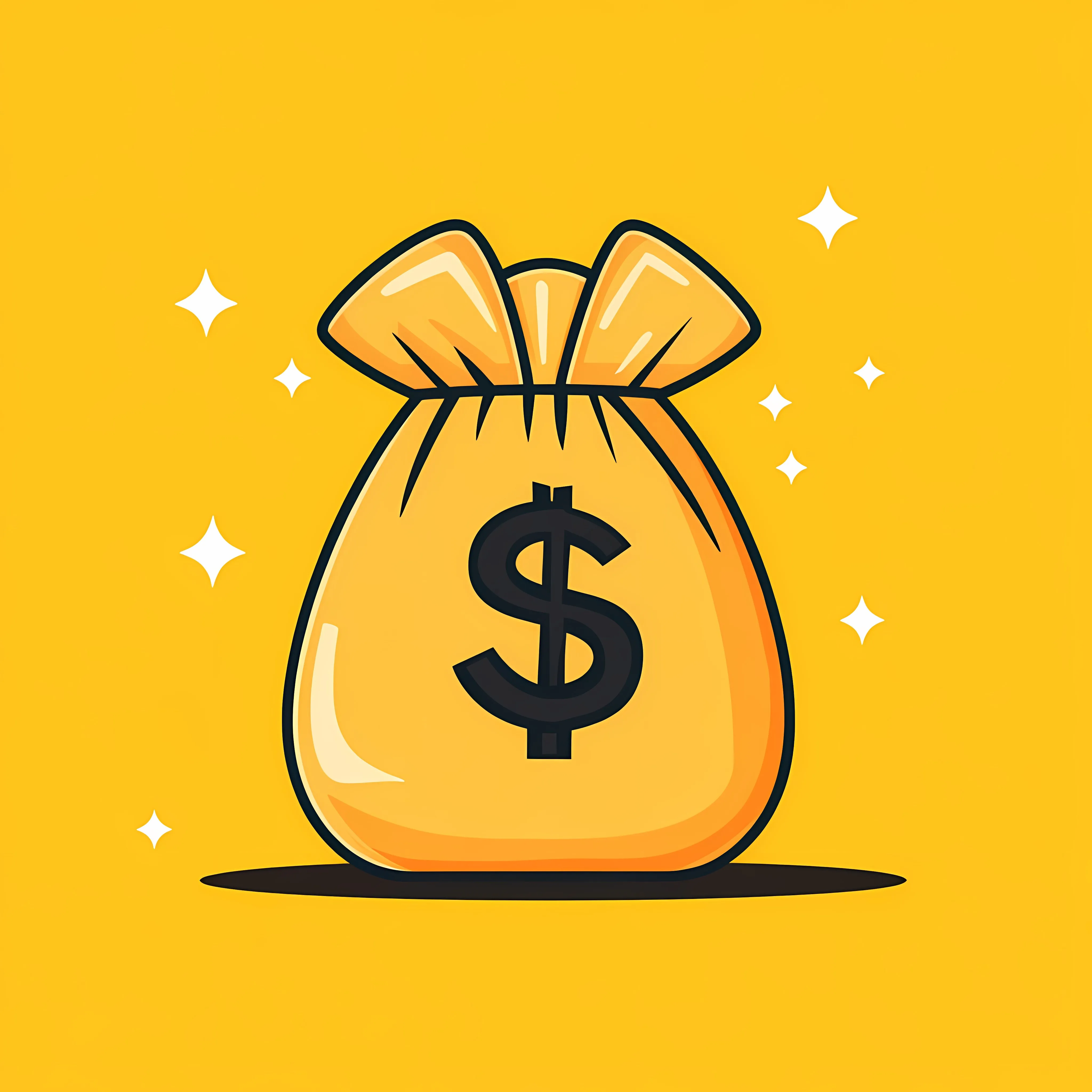 Flat Vector Money Sack with Dollar Sign Illustration – free money savings image from Dotvec