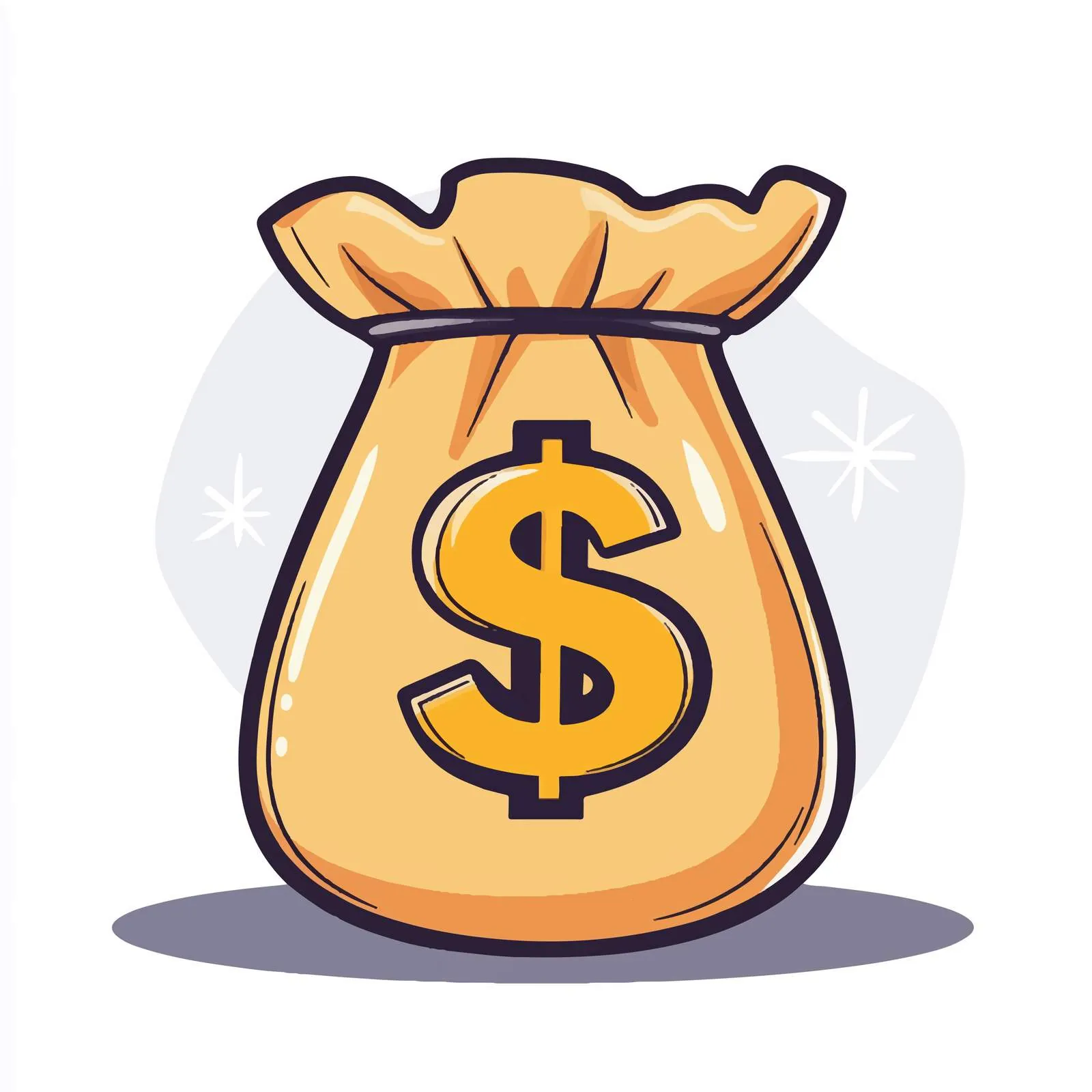Flat Vector Illustration of Money Sack with Dollar Sign — free download from Dotvec