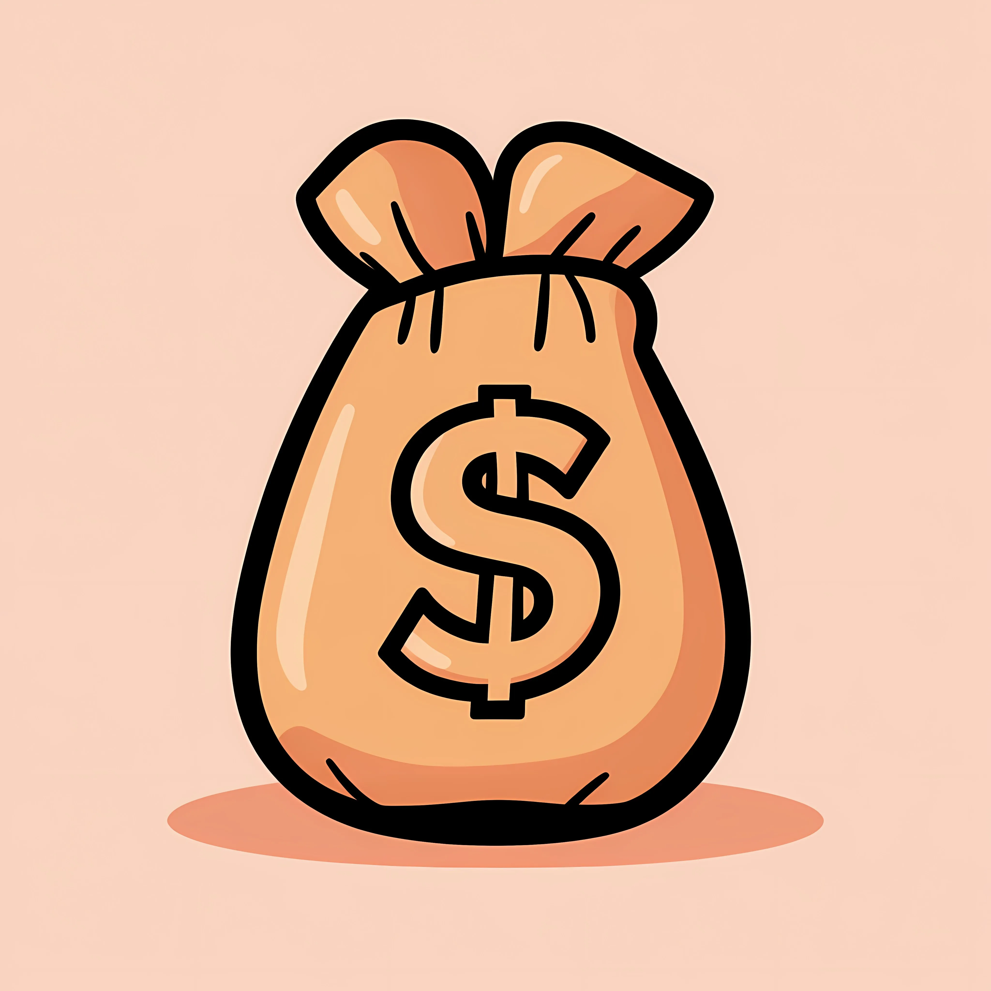Money Sack with Dollar Sign Flat Vector Illustration — free download from Dotvec