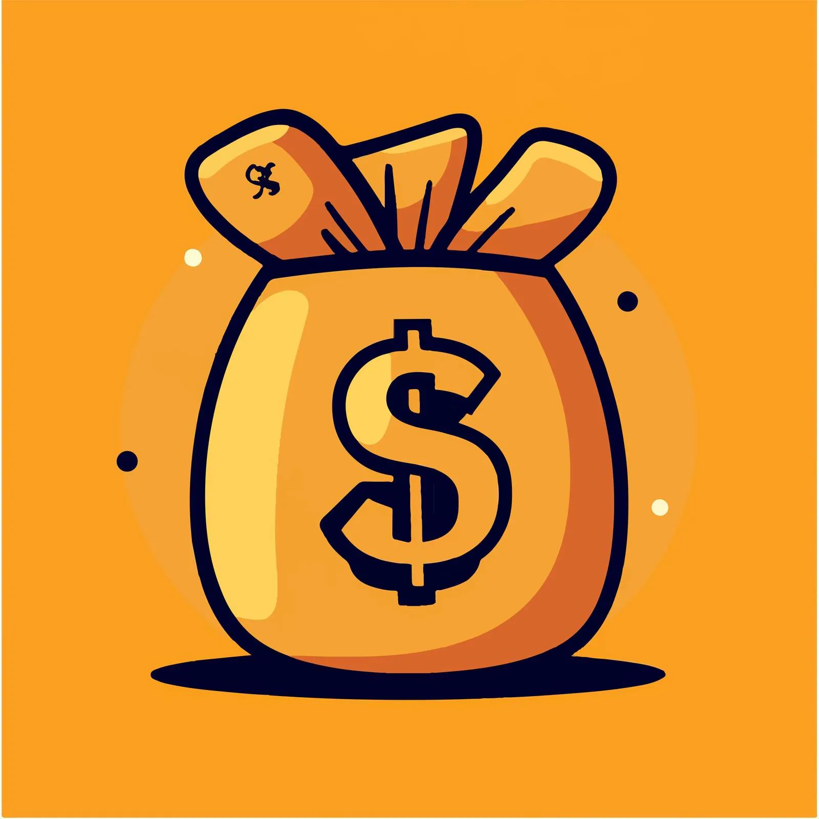 Money Sack with Dollar Sign Flat Vector Illustration – free axes image from Dotvec
