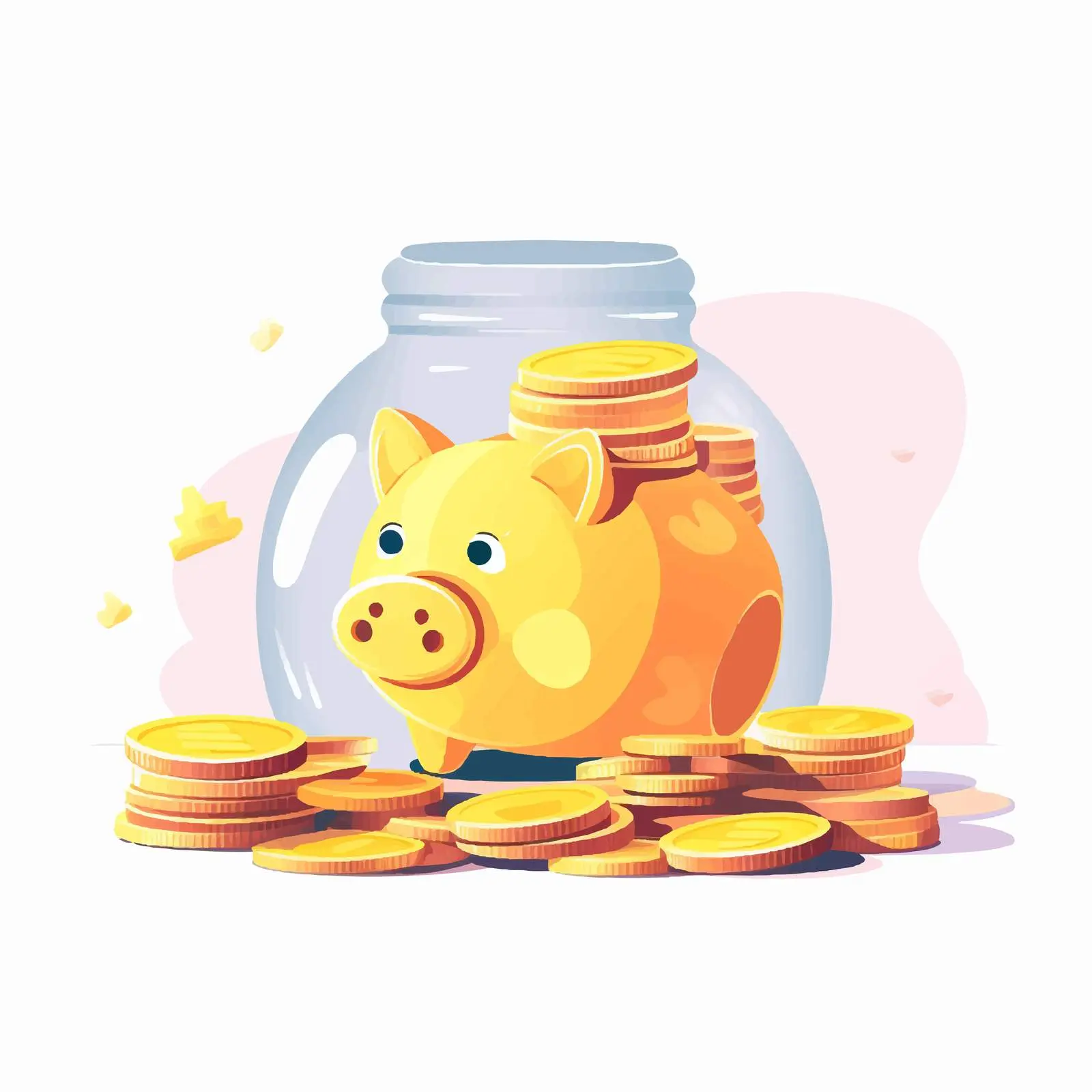 Cartoon Money Saver Vector Illustration Design – free account image from Dotvec