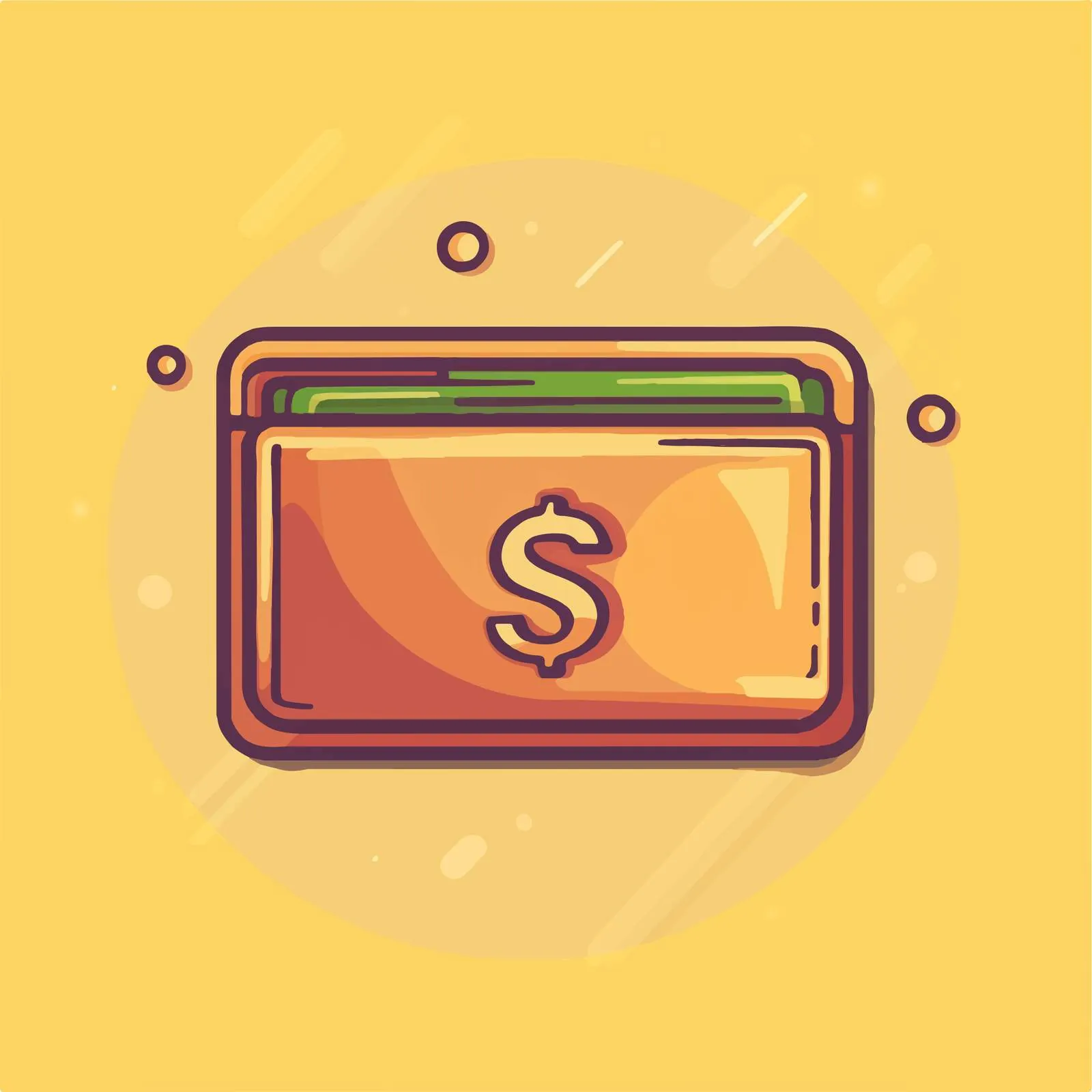 Flat Vector Illustration of Money Wallet — free download from Dotvec