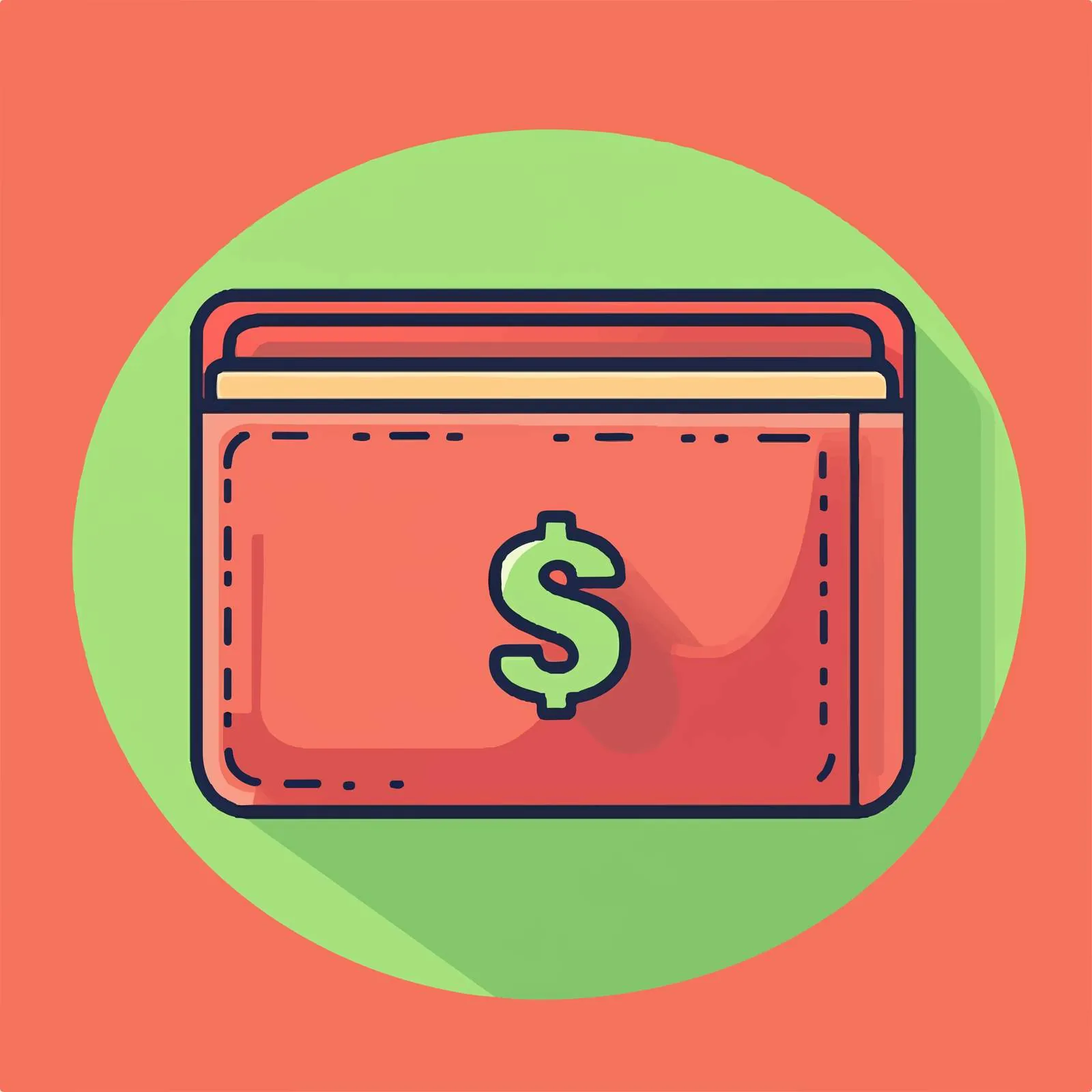 Money Wallet Flat Vector Illustration — free download from Dotvec