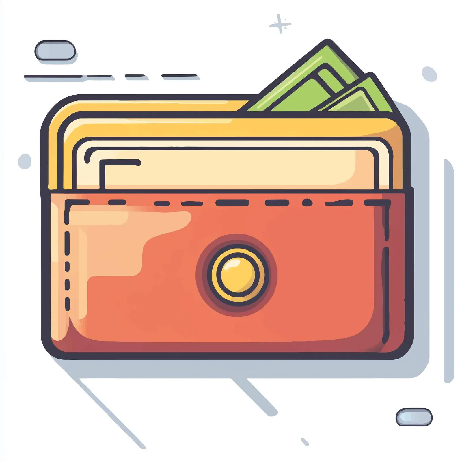 Flat Vector Illustration of Money Wallet — free download from Dotvec