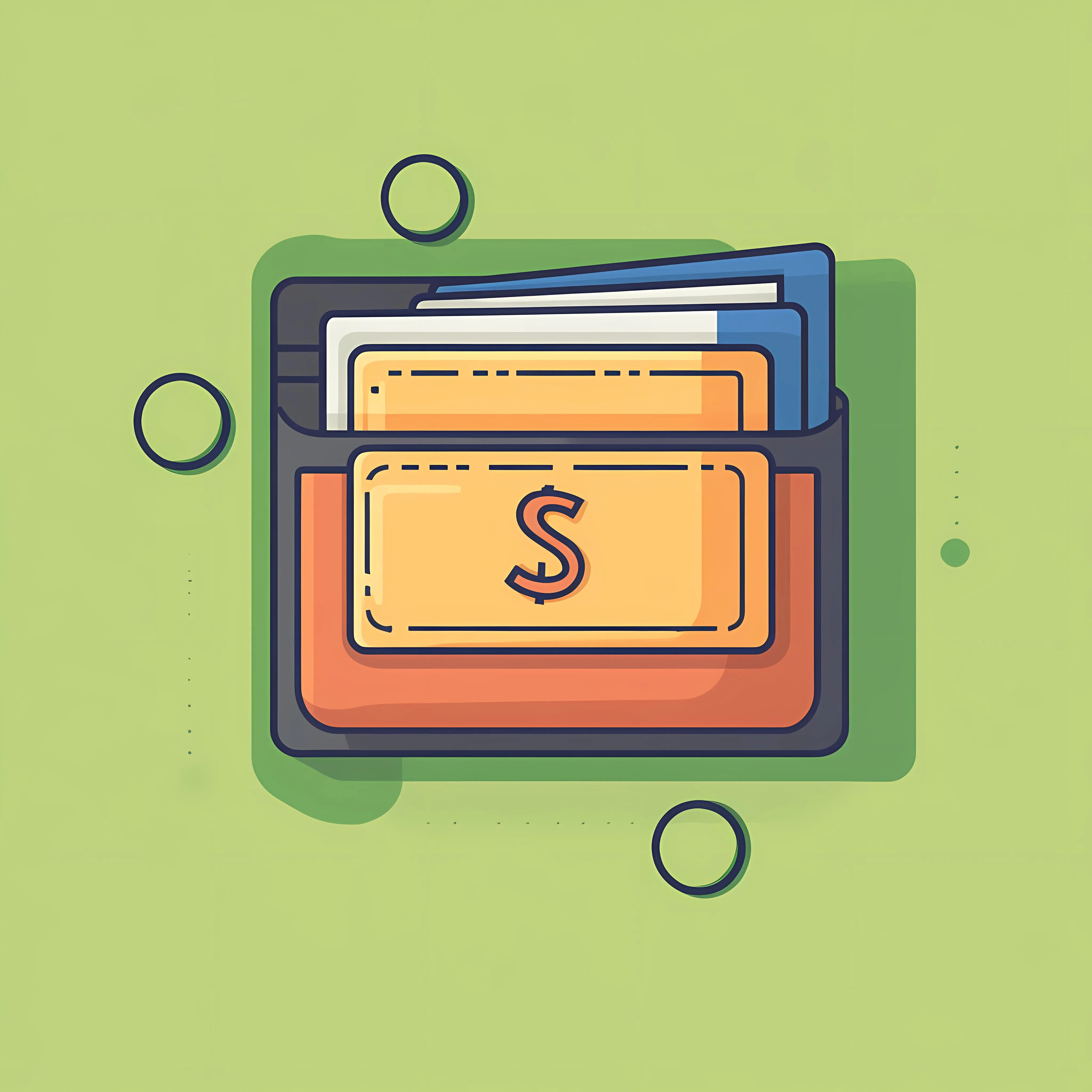 Flat Vector Money Wallet Illustration — free download from Dotvec