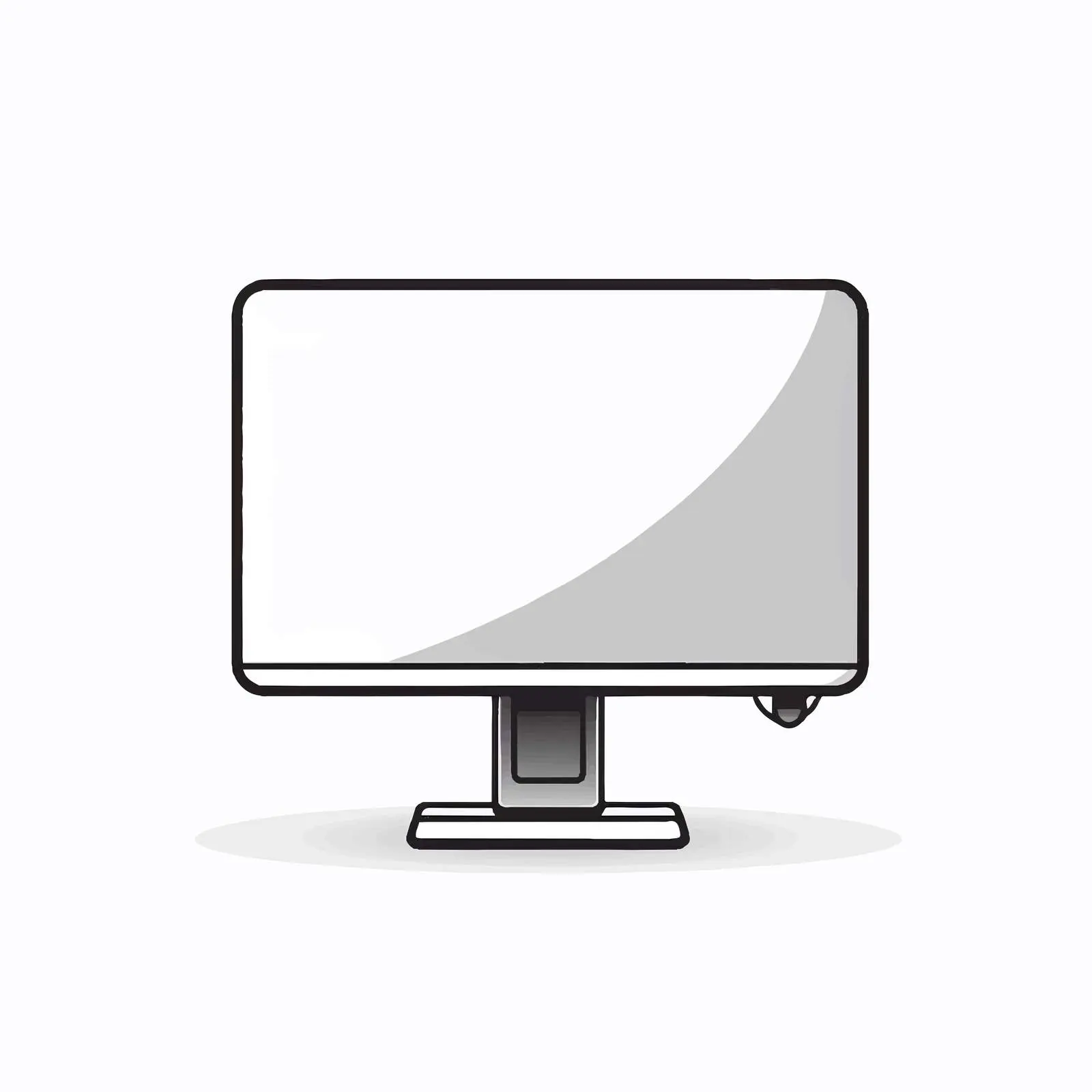 Cartoon Monitor Line Vector Illustration — free download from Dotvec
