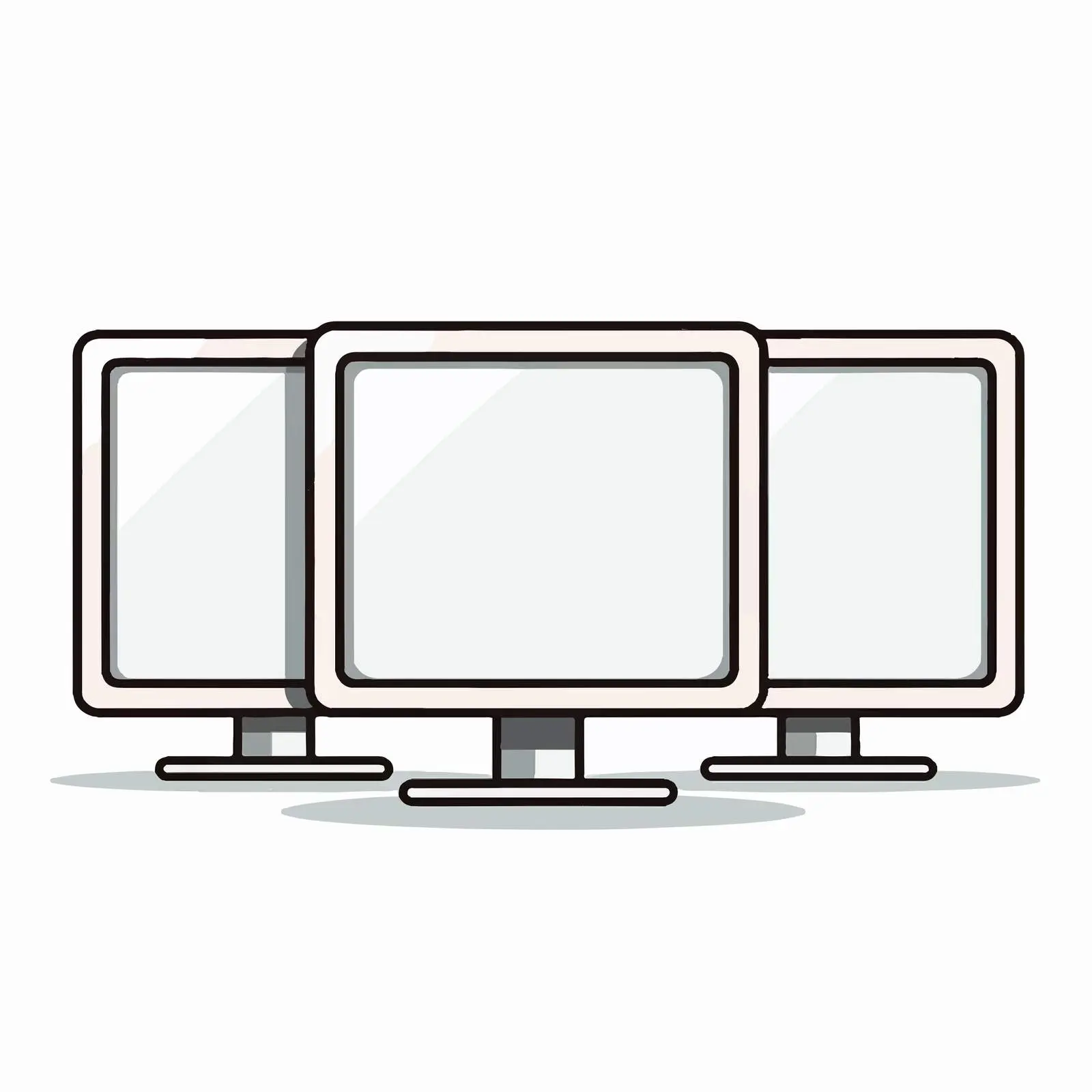 Isolated Monitor Line Vector Illustration — free download from Dotvec