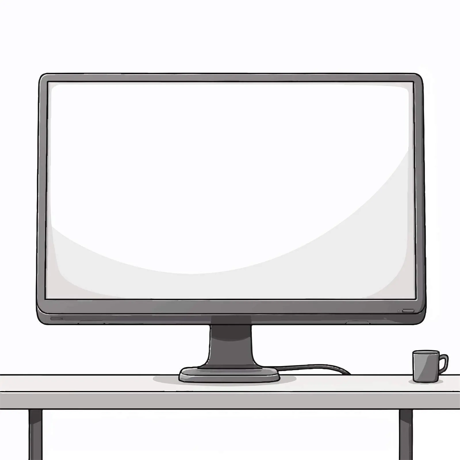 Isolated Monitor Vector Illustration on White Background — free download from Dotvec