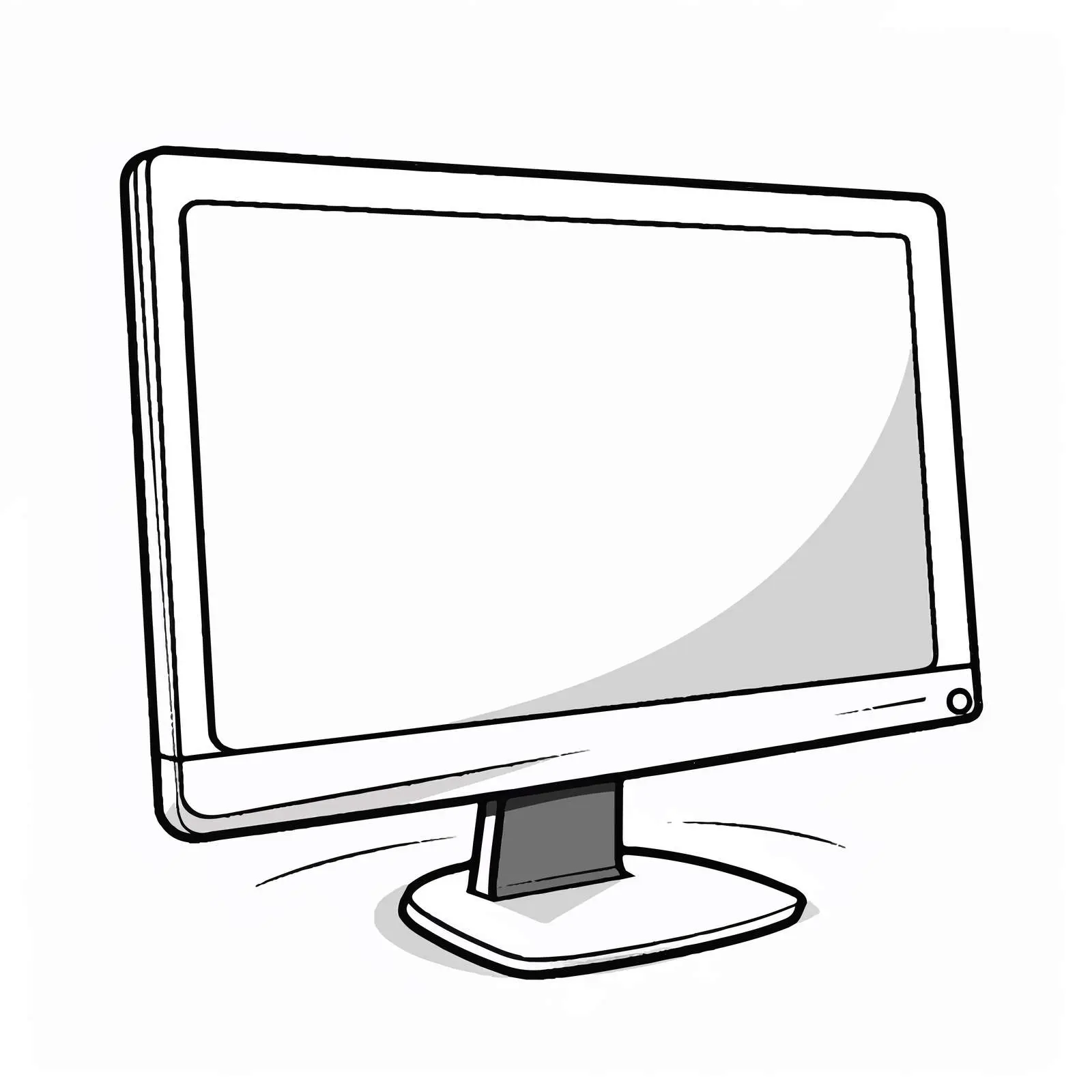 Outline Monitor Vector Illustration on White Background — free download from Dotvec