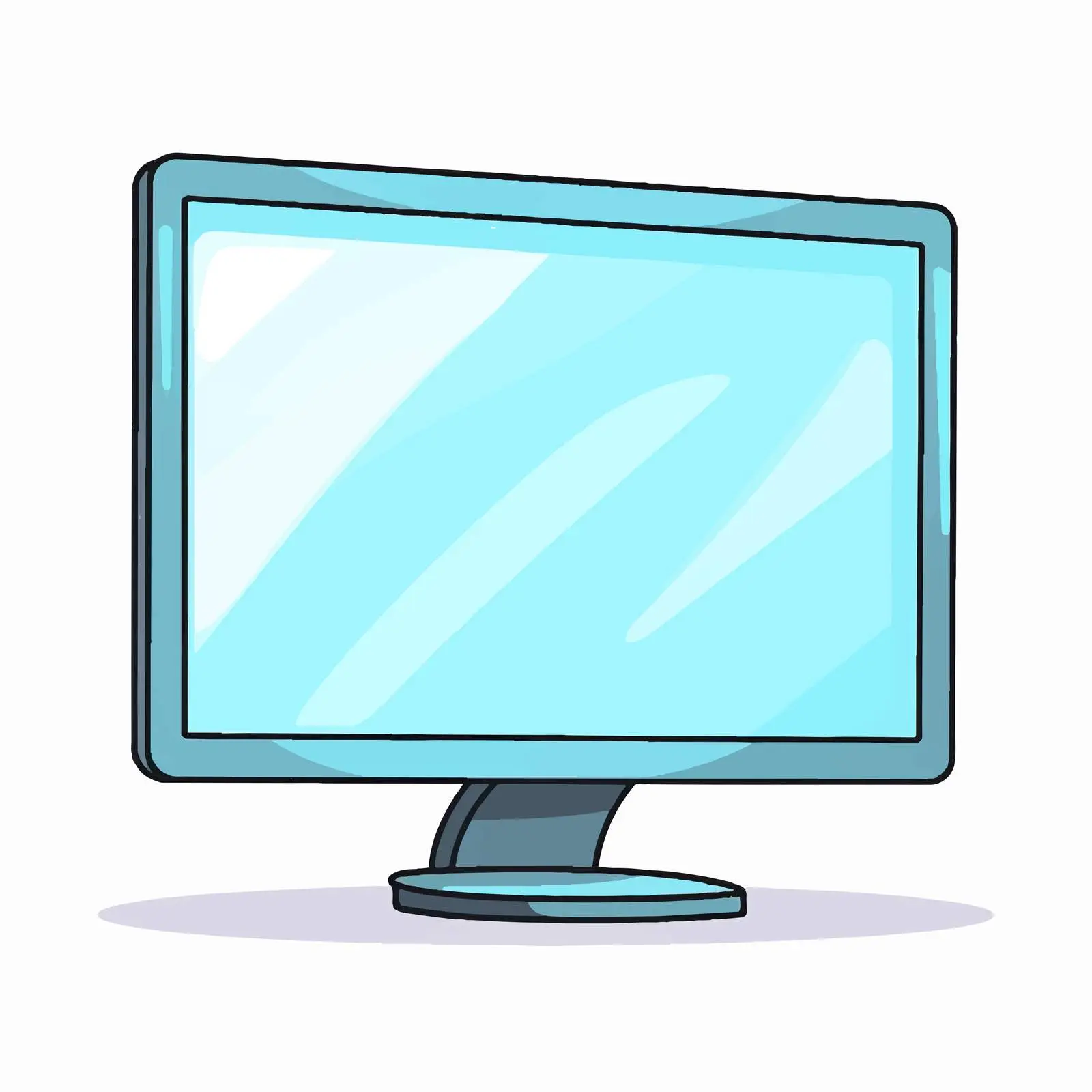 Cartoon Monitor Vector Illustration — free download from Dotvec