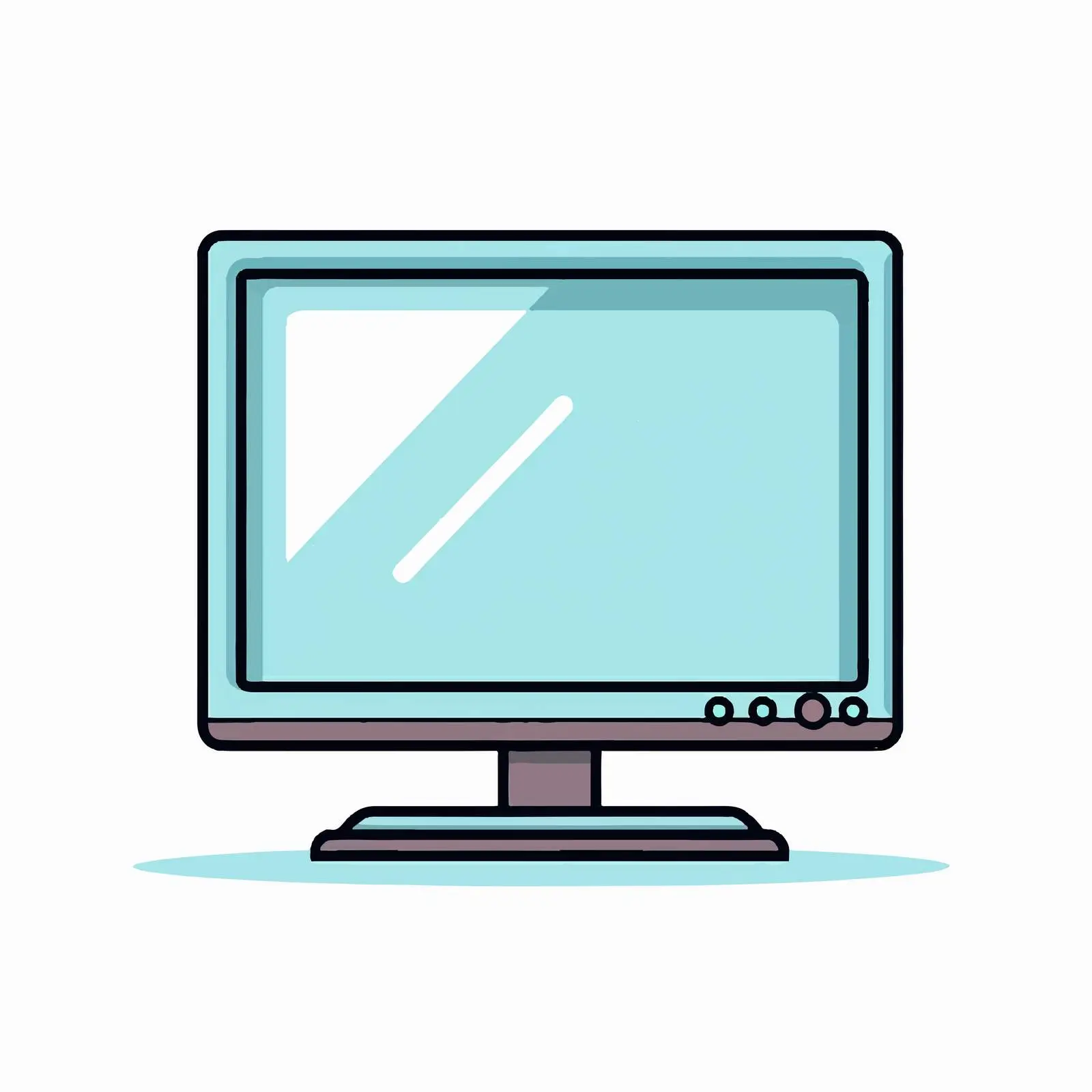 Cartoon Monitor Vector Illustration for Design Projects — free download from Dotvec