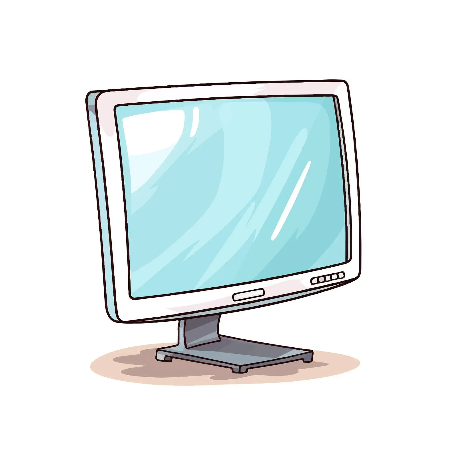 Cartoon Monitor Vector Illustration — free download from Dotvec
