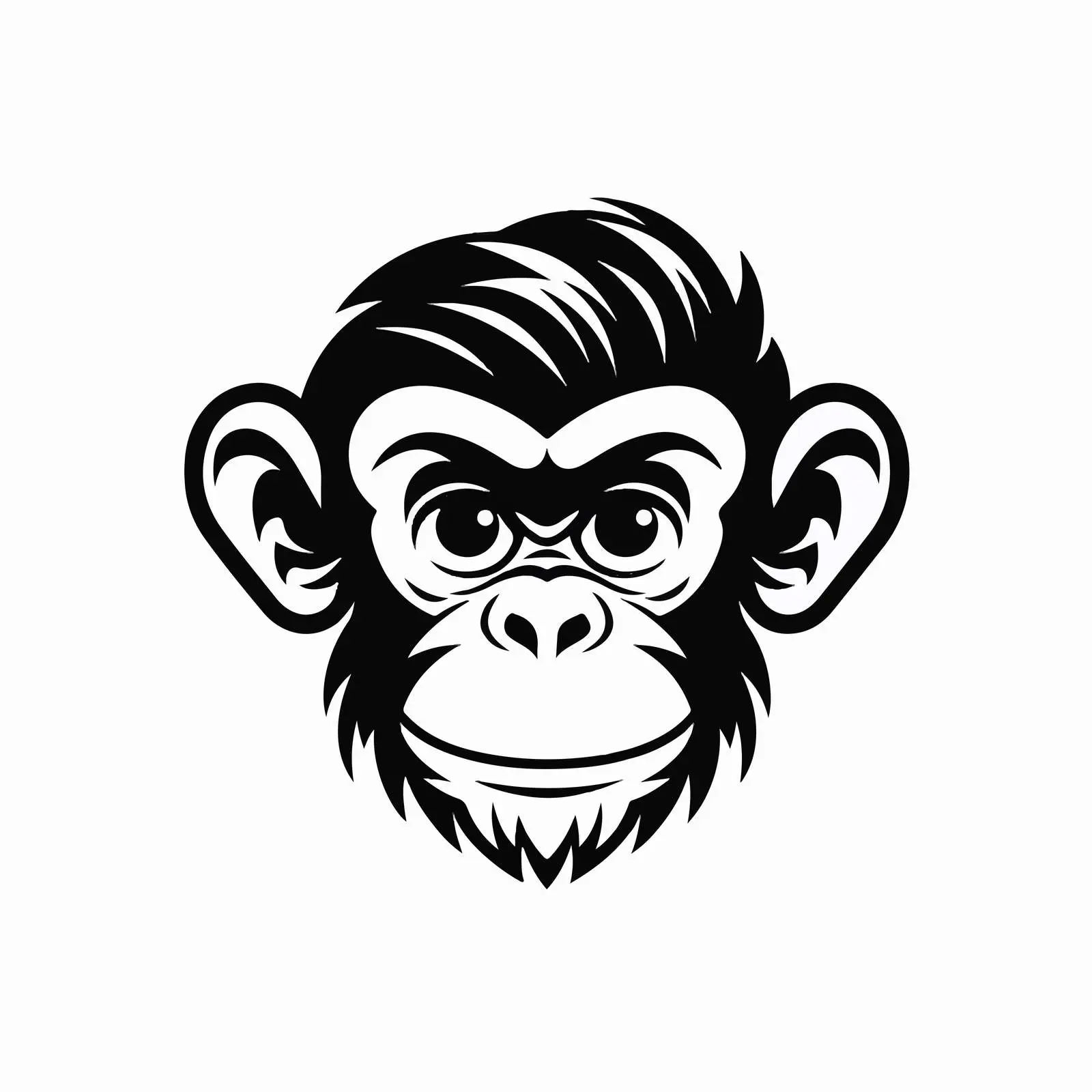 Cartoon Monkey Line Vector Illustration — free download from Dotvec