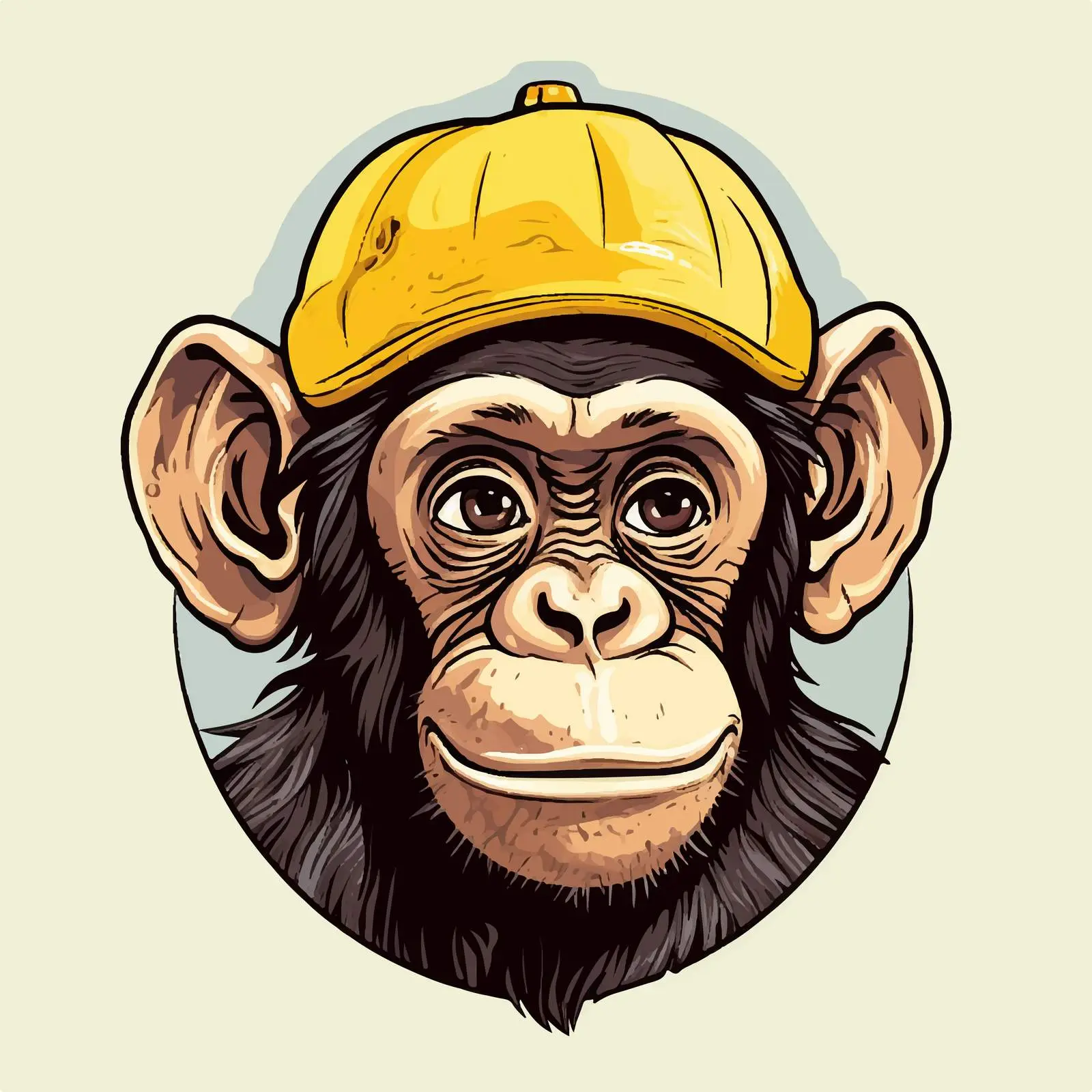 Playful Monkey with Banana Vector Illustration — free download from Dotvec