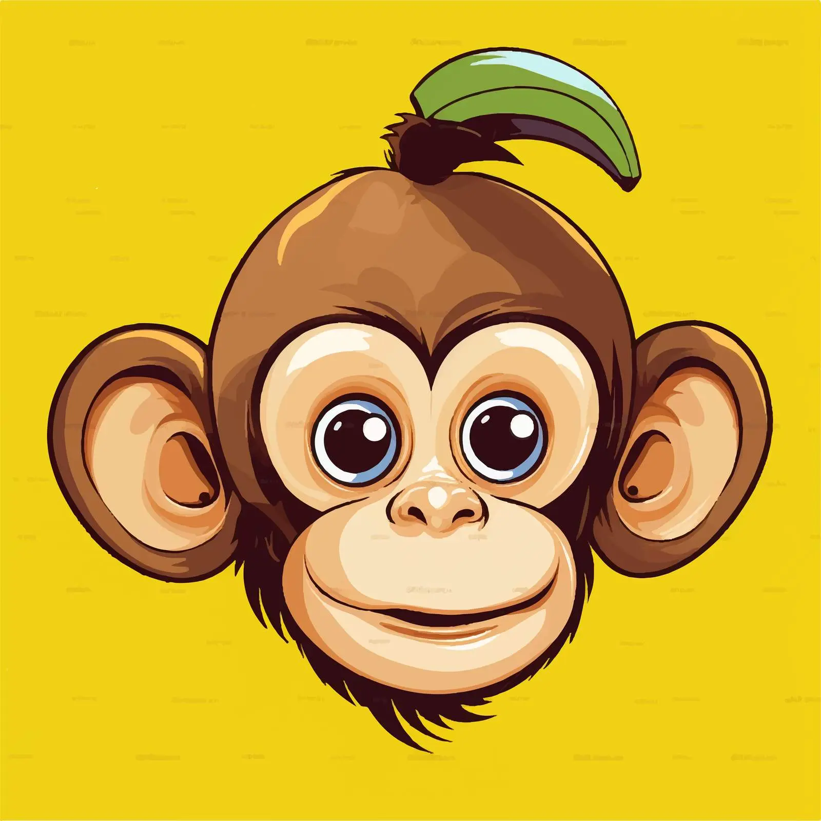 Whimsical Monkey with Banana Illustration Vector — free download from Dotvec