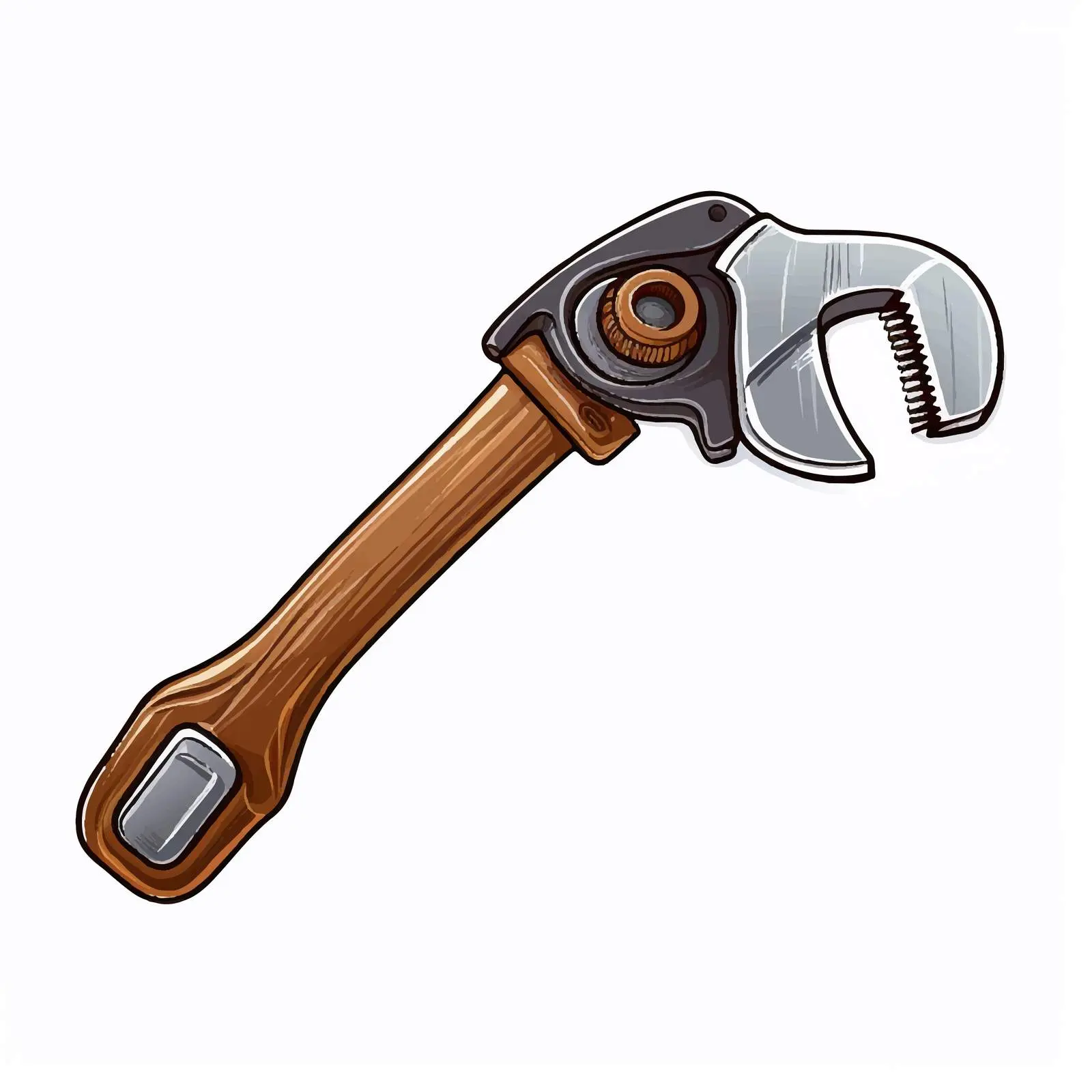 Monkey Wrench Vector Illustration on White Background — free download from Dotvec
