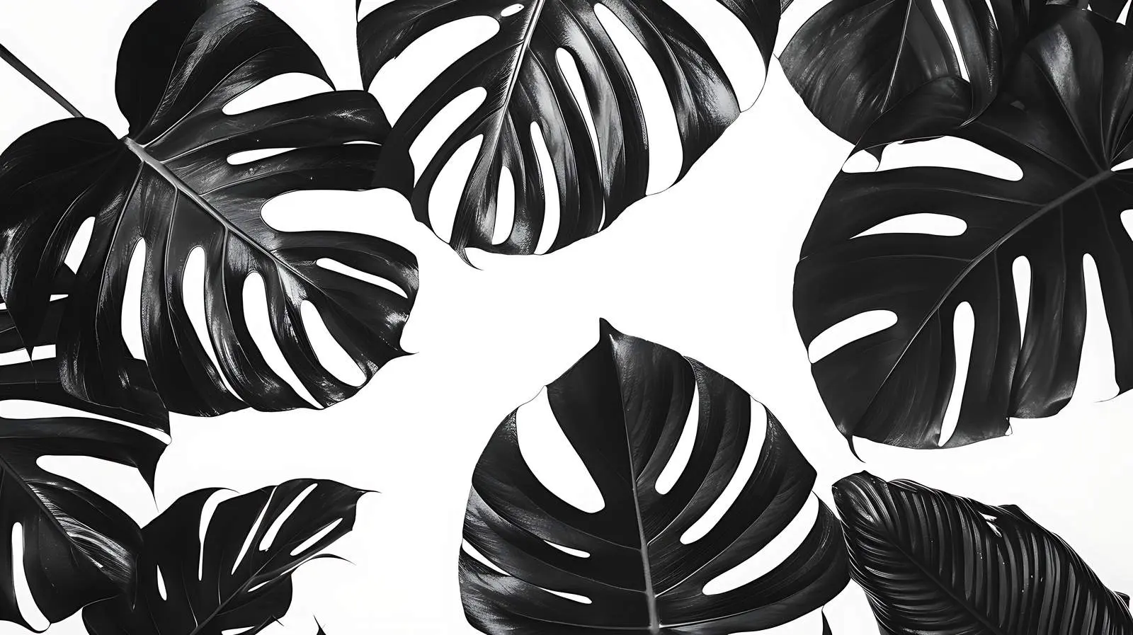 Monstera Leaves on White Background — free download from Dotvec