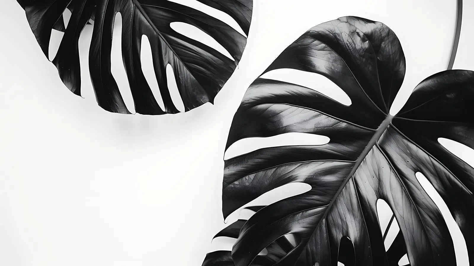 Monstera Leaves on White Background – free outdoor plants image from Dotvec