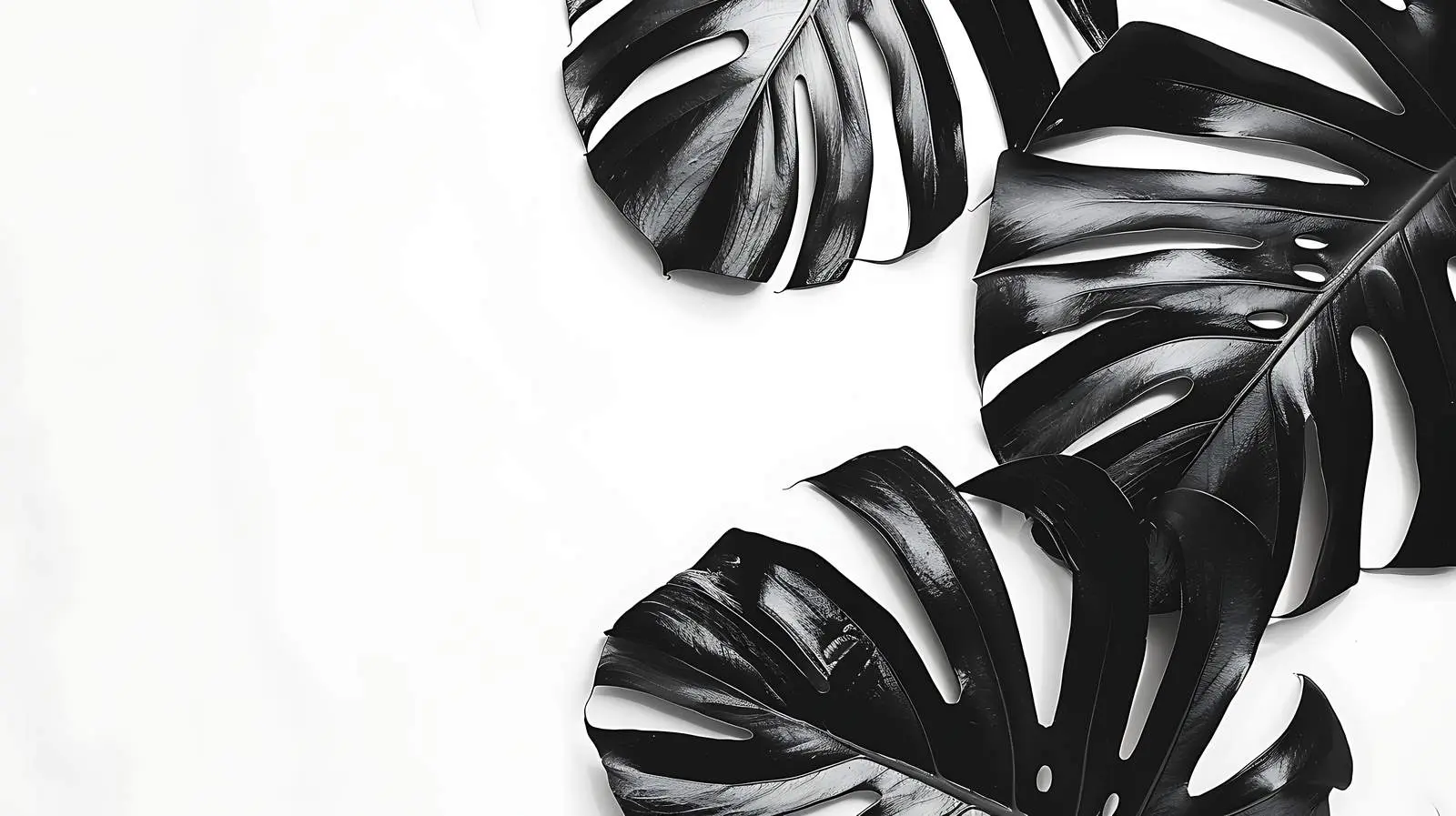 Monstera Leaves on White Background — free download from Dotvec