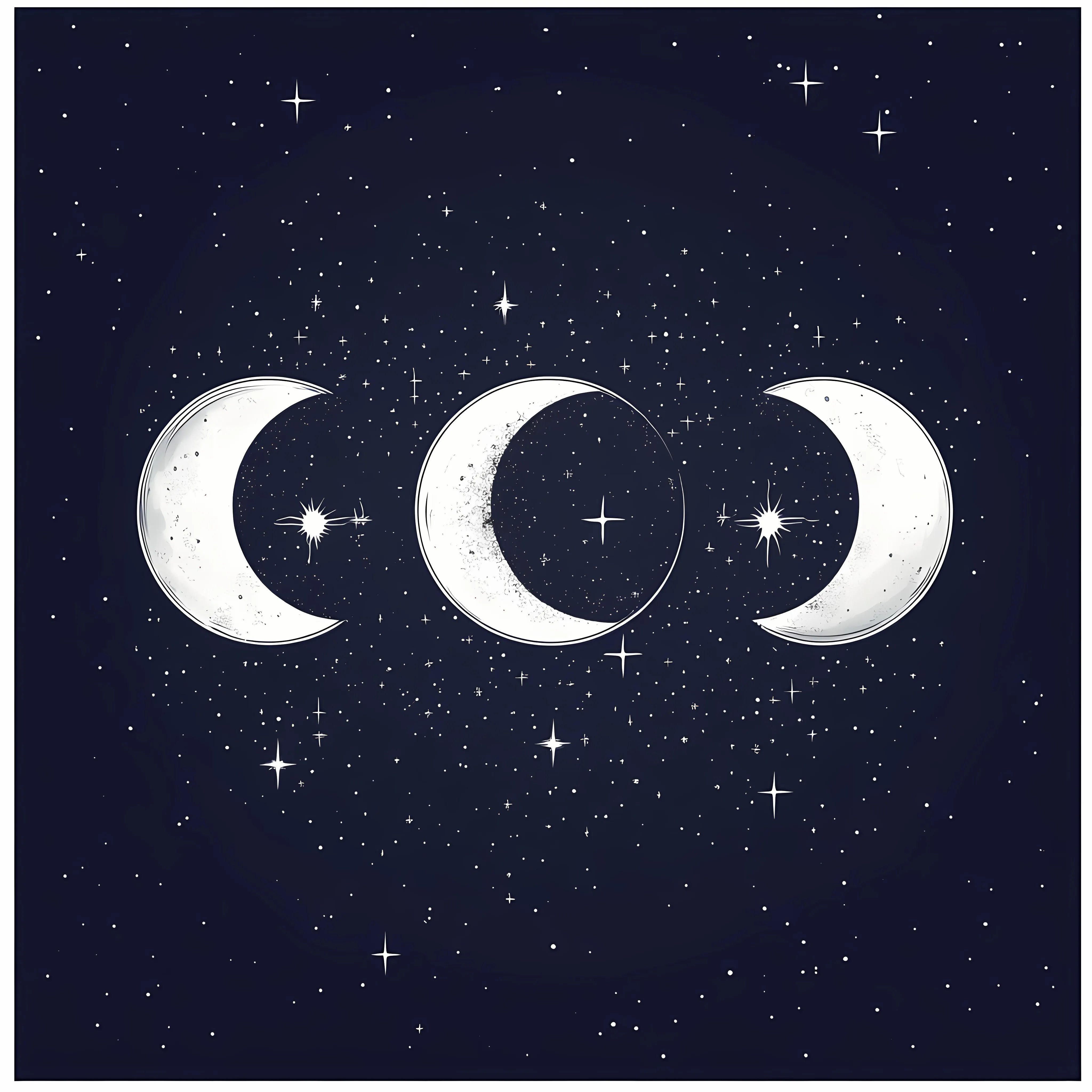 Moon Phases Astrological Forecasts Vector Illustration — free download from Dotvec
