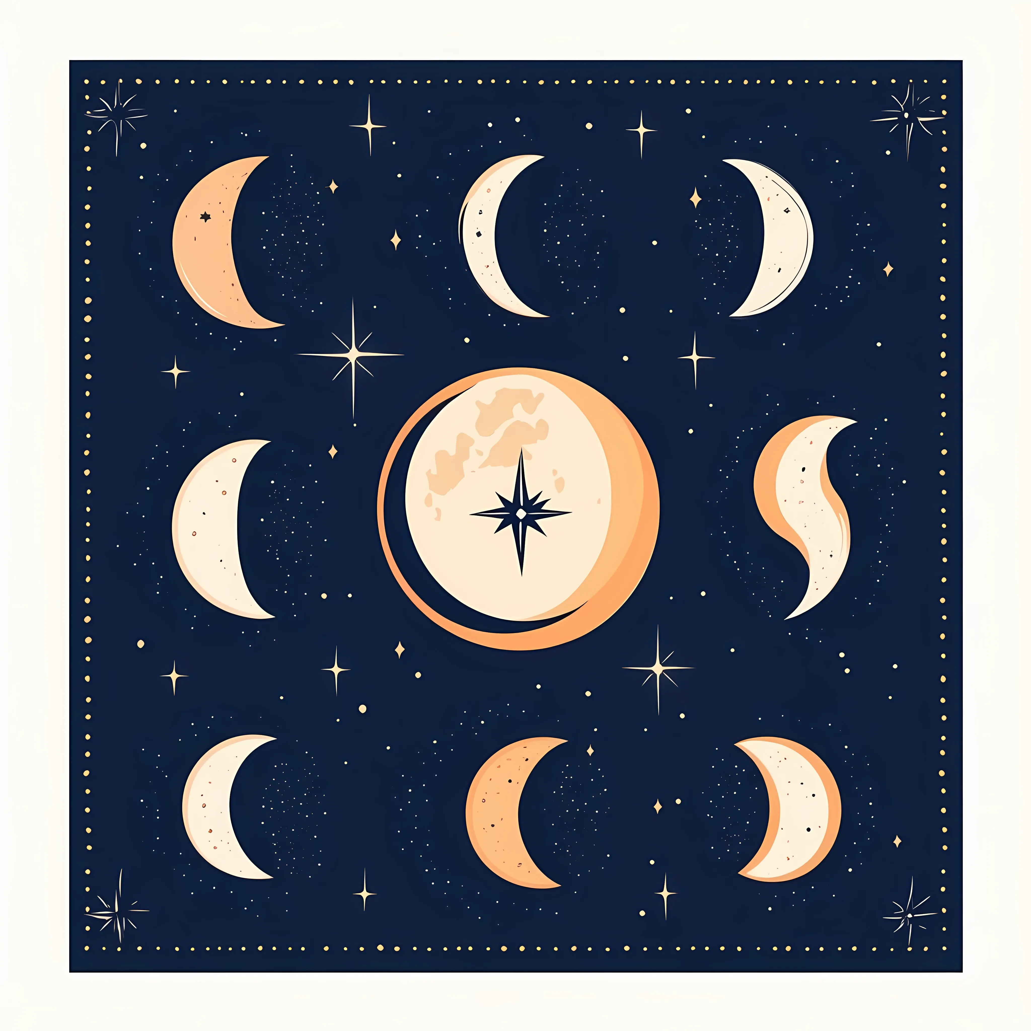 Moon Phases and Astrological Forecasts Illustration – free waxing image from Dotvec
