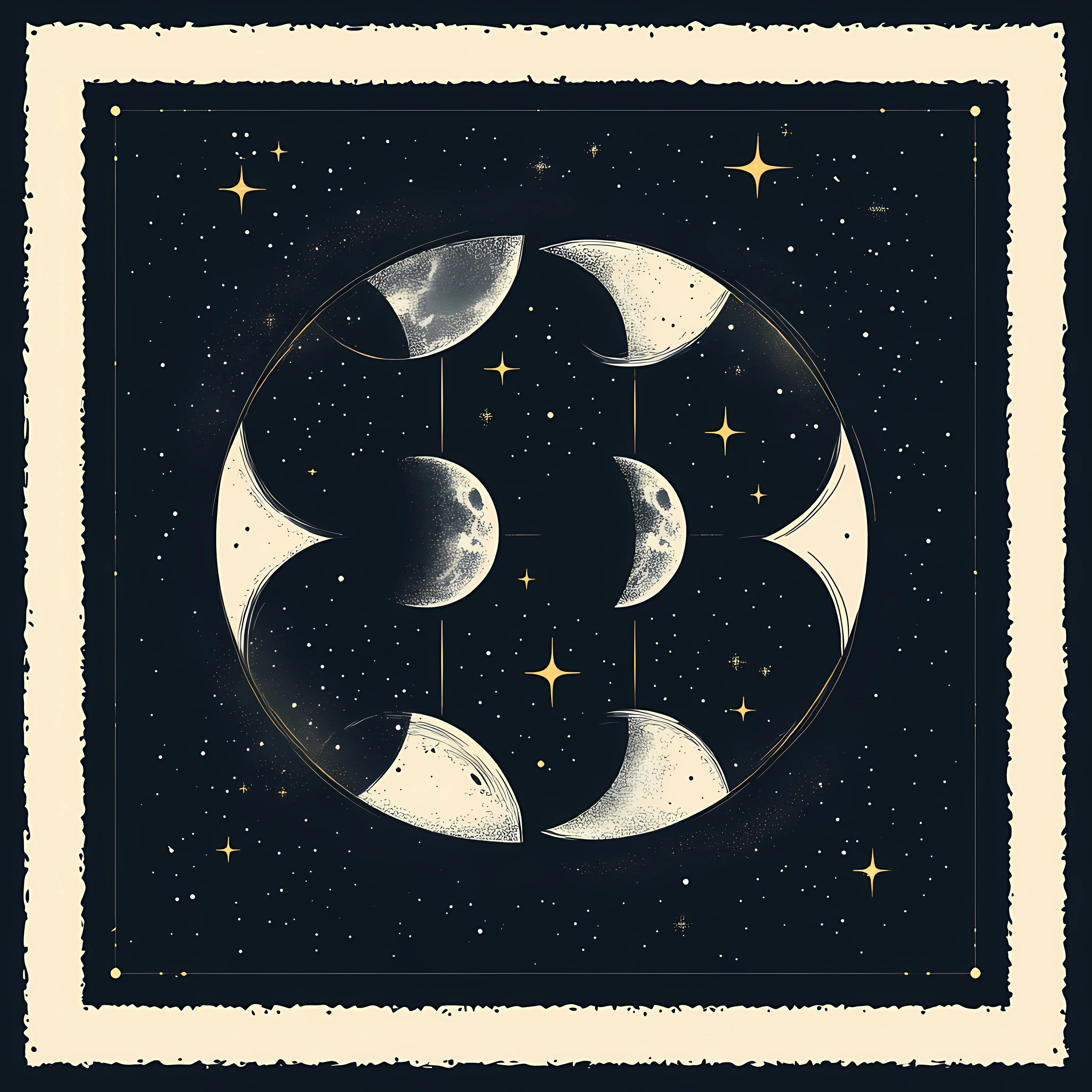 Moon Phases Calendar Vector Illustration — free download from Dotvec
