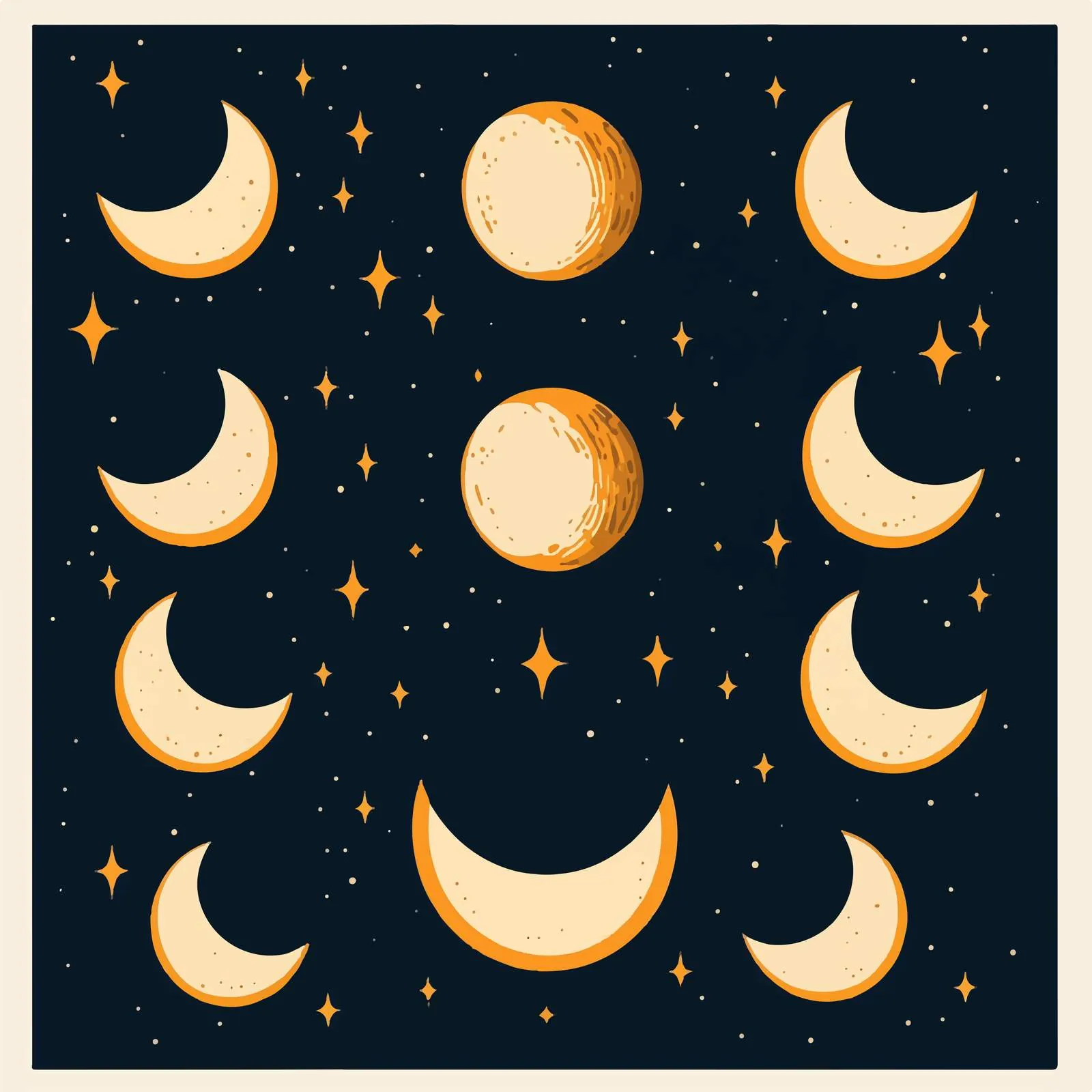Moon Phases Calendar Vector Illustration – free waxing image from Dotvec
