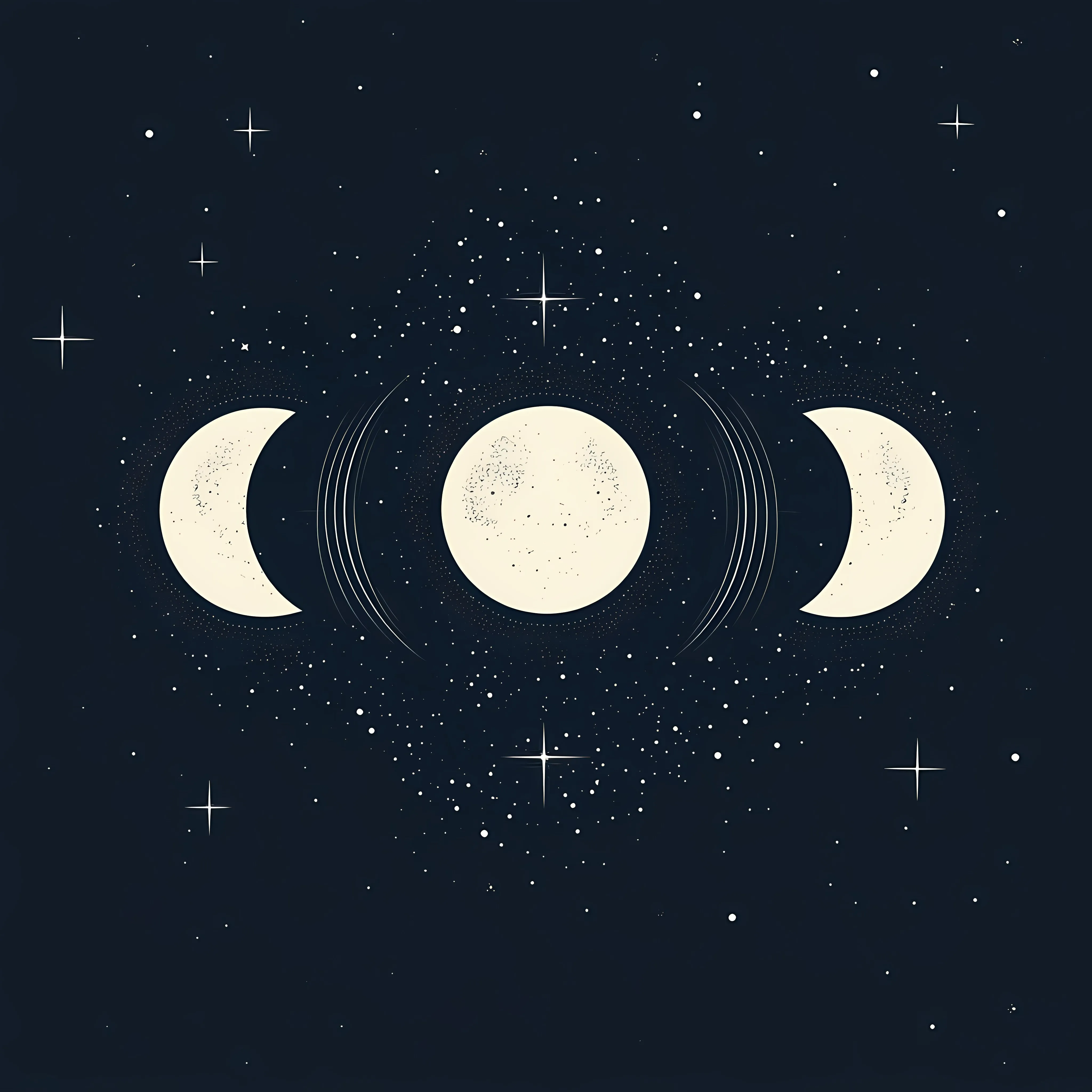 Moon Phases Flat Vector Illustration for Astronomy — free download from Dotvec