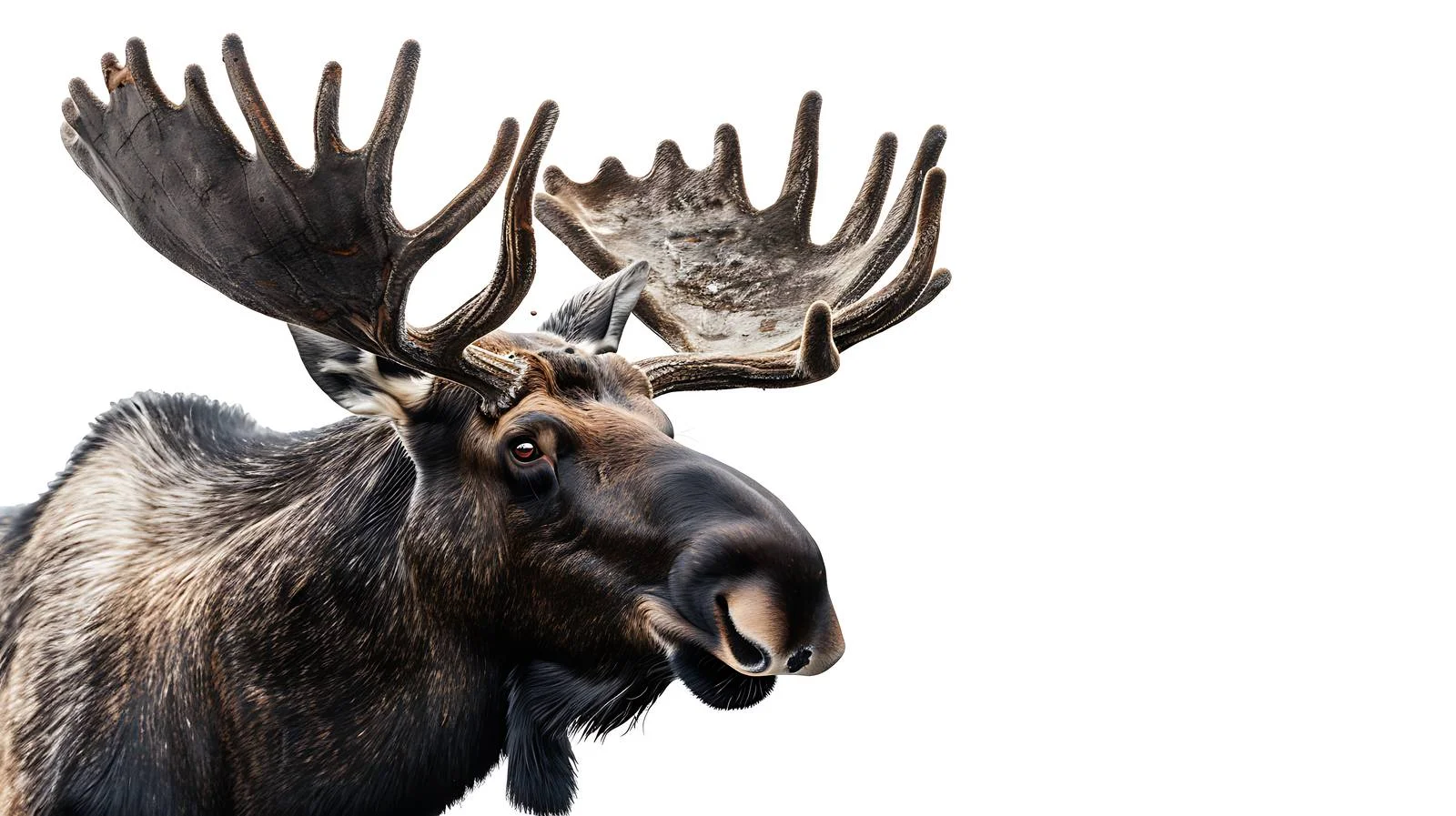 Majestic Elk Close-Up on White Background — free download from Dotvec