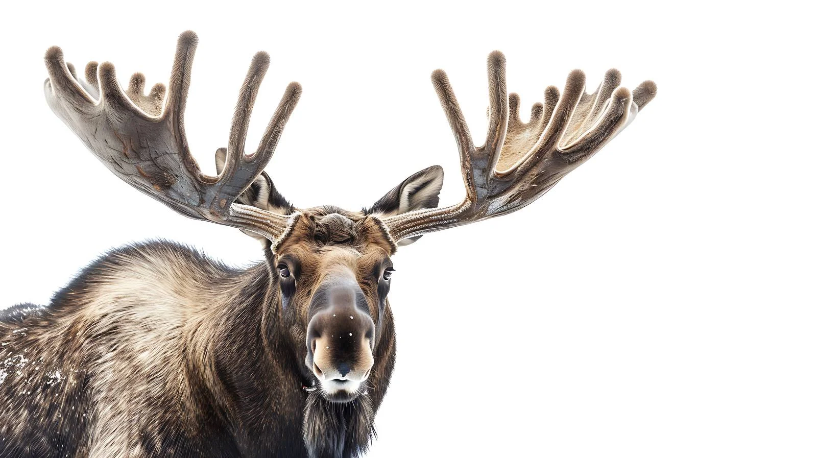 Close-Up Moose Isolated on White Background — free download from Dotvec