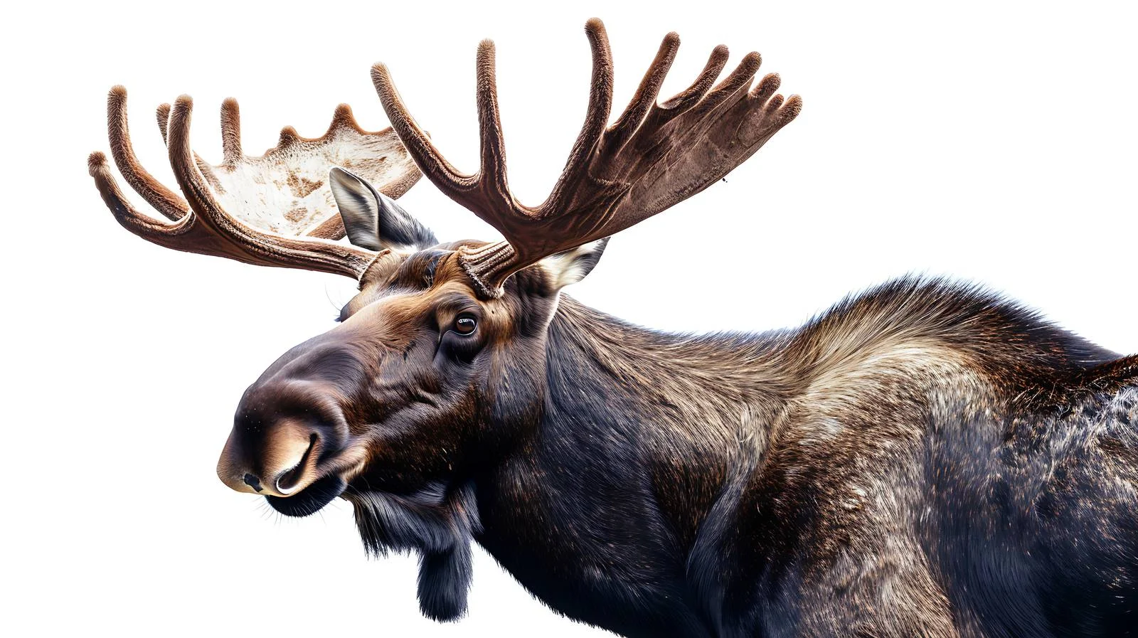 Close-Up Moose Isolated on White Background — free download from Dotvec