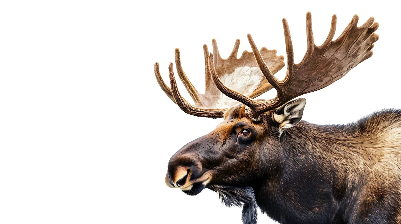 Majestic Elk Close-Up on White Background — free download from Dotvec