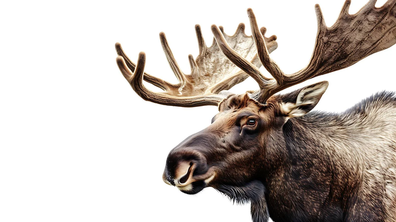 Majestic Elk Close-Up on White Background — free download from Dotvec