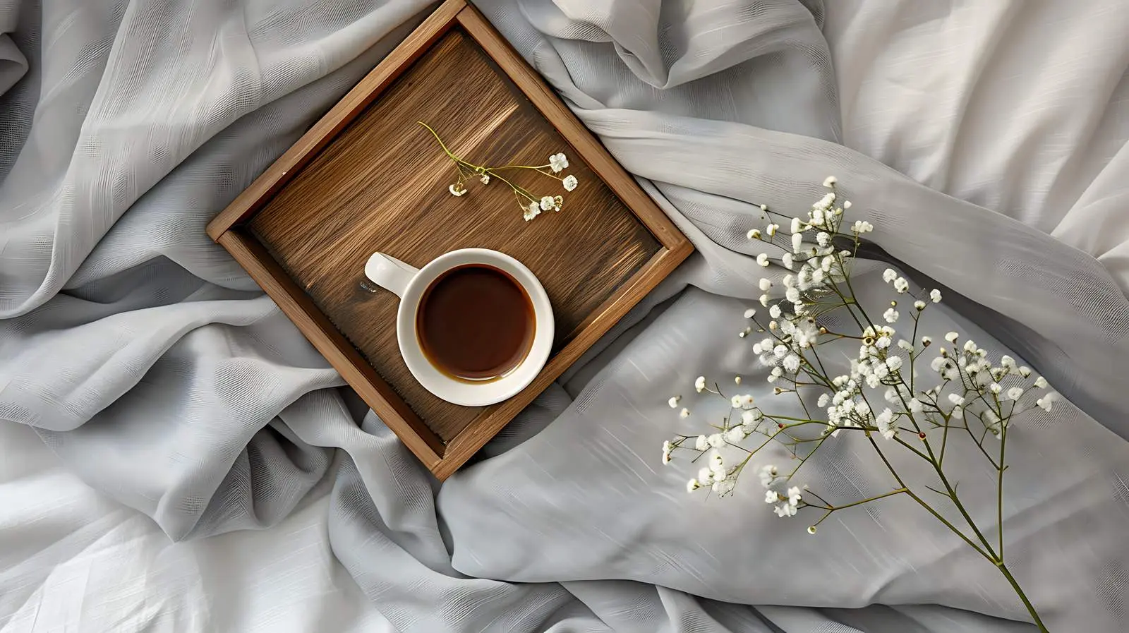 Cozy Breakfast in Bed with Coffee — free download from Dotvec