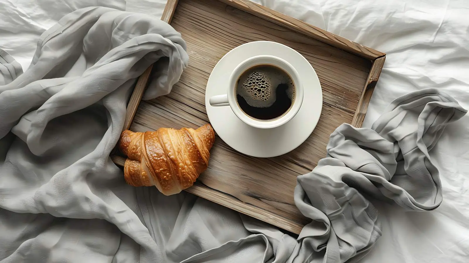 Breakfast in Bed with Coffee Flat Lay — free download from Dotvec