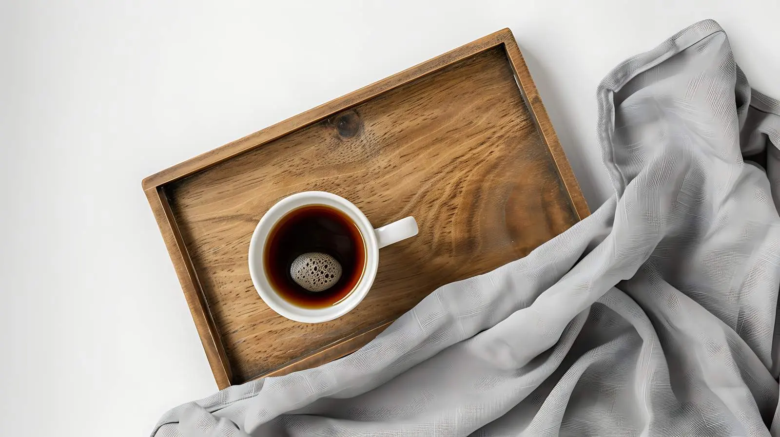 Breakfast in Bed with Coffee - Flat Lay View — free download from Dotvec