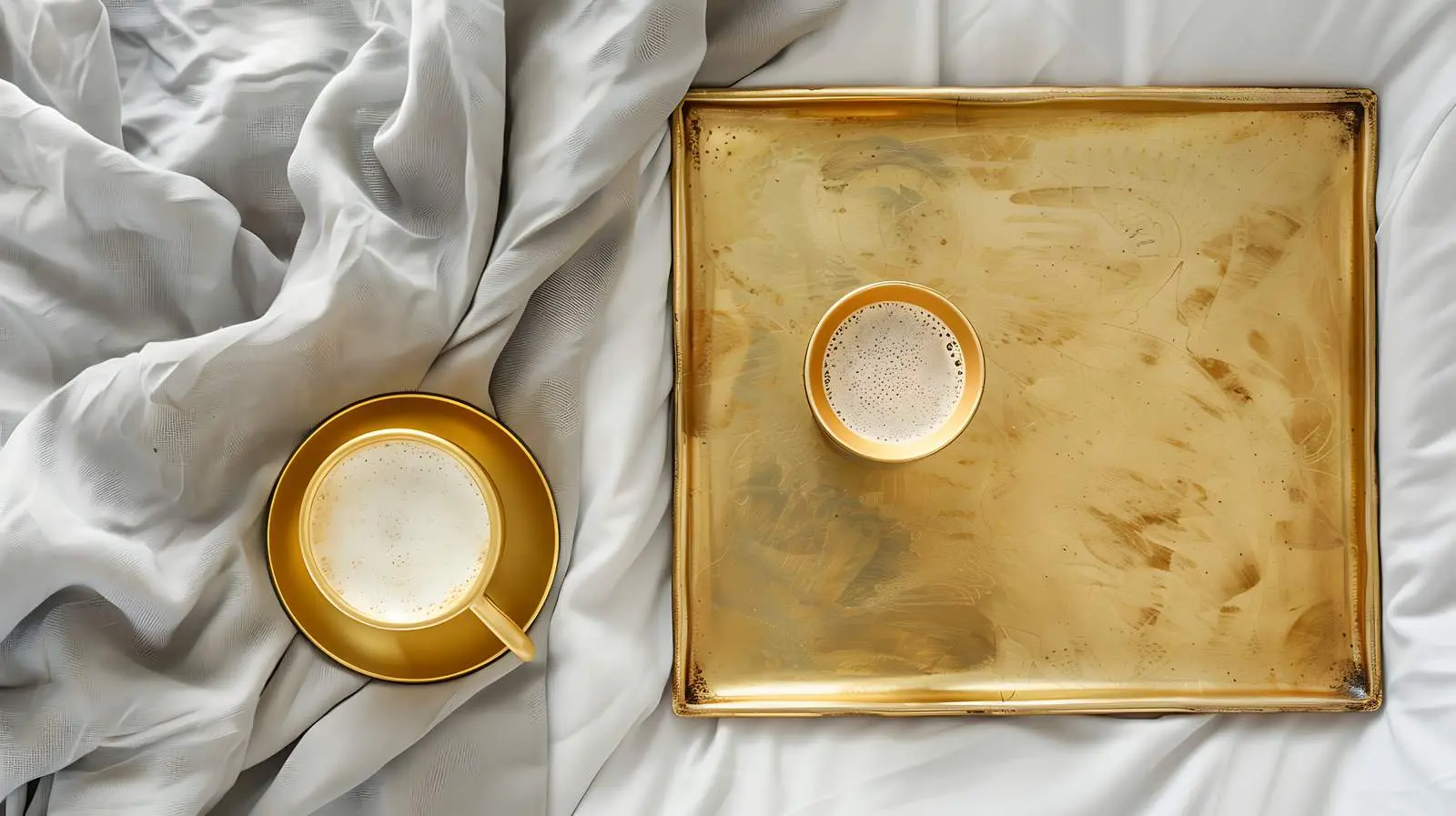 Morning Coffee on Vintage Tray in Bed — free download from Dotvec